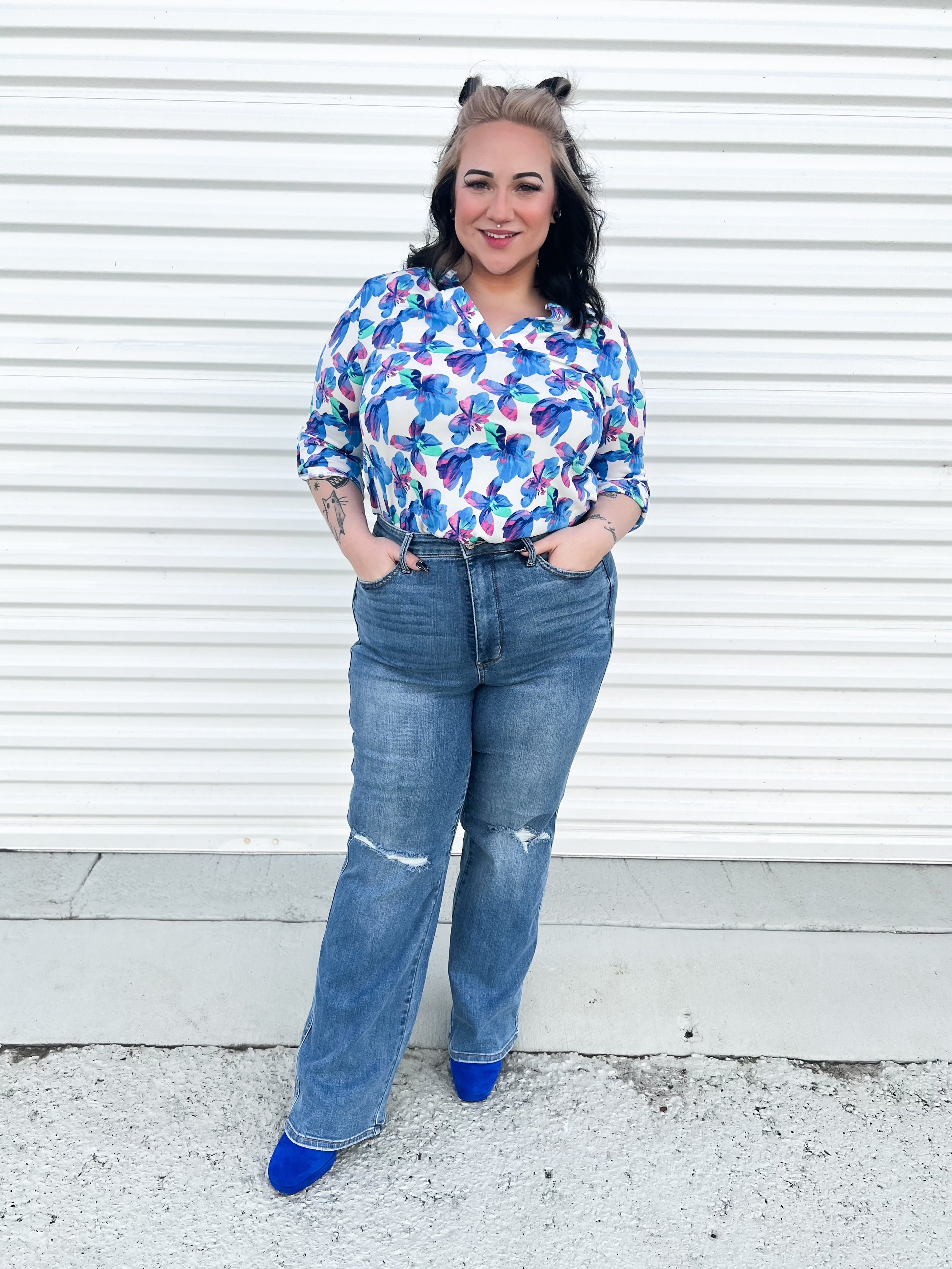 Elevated TUMMY CONTROL Straight Leg by Judy Blue-190 Jeans-Judy Blue-Heathered Boho Boutique, Women's Fashion and Accessories in Palmetto, FL