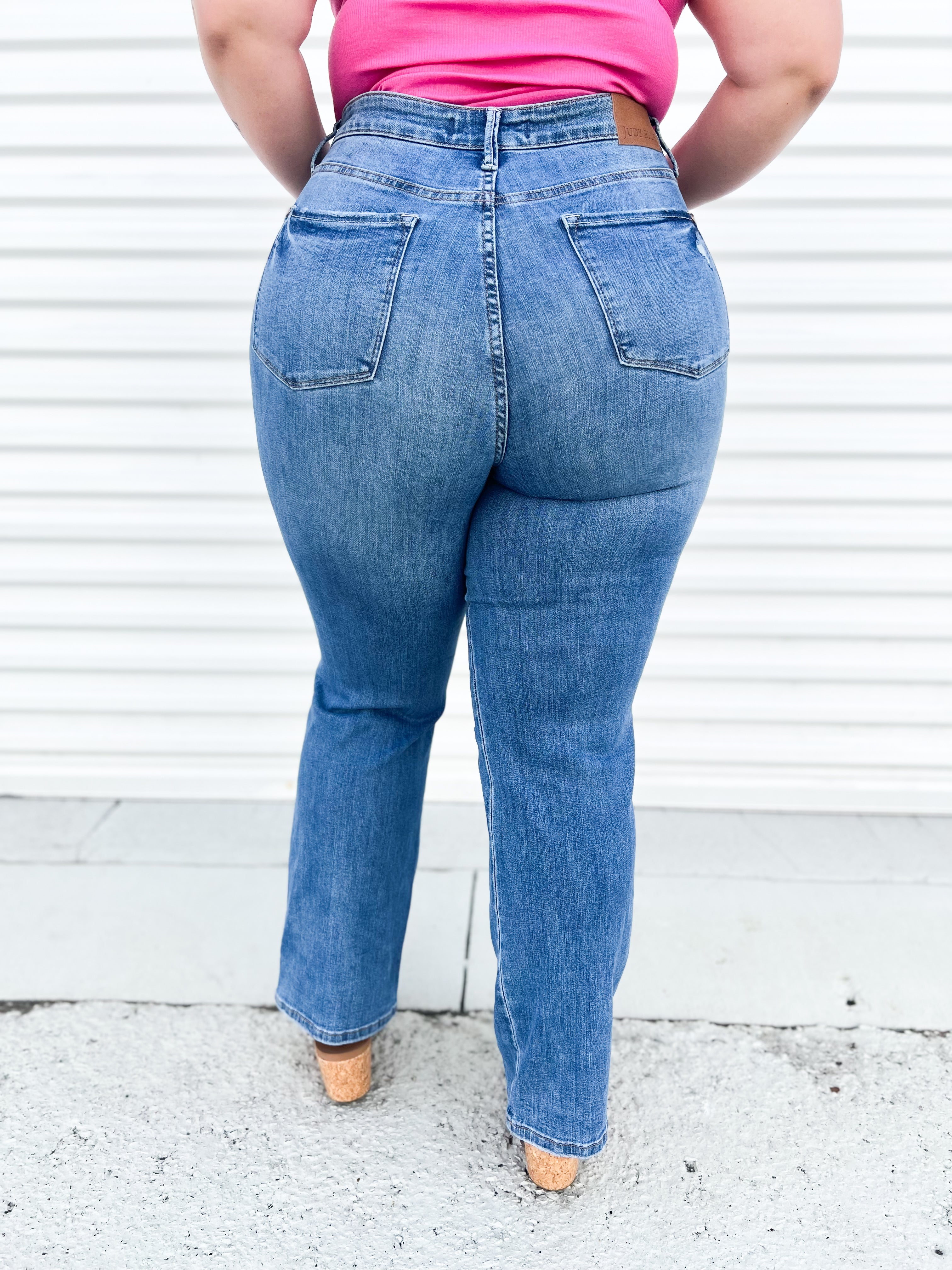 Elevated TUMMY CONTROL Straight Leg by Judy Blue-190 Jeans-Judy Blue-Heathered Boho Boutique, Women's Fashion and Accessories in Palmetto, FL