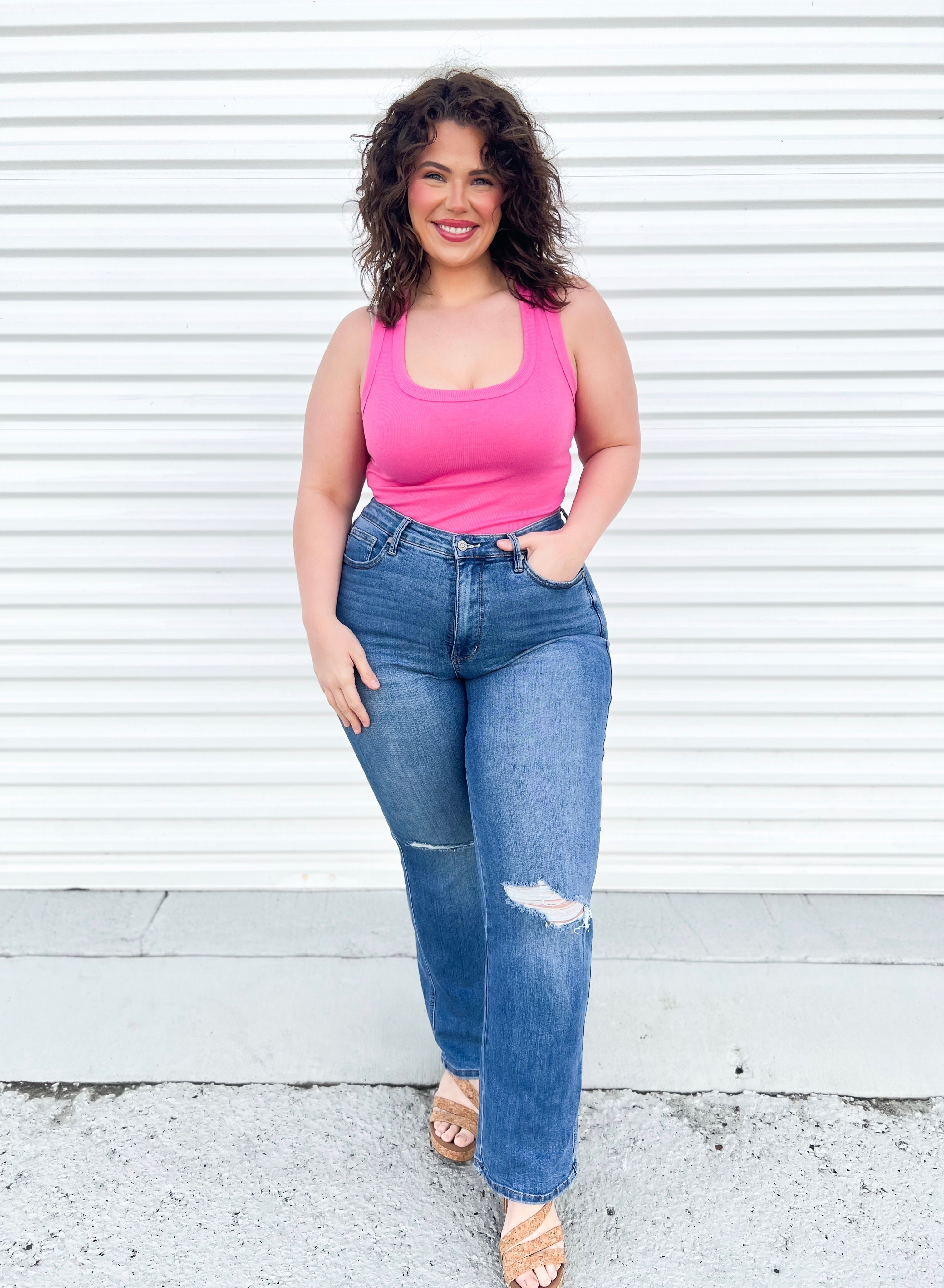 Elevated TUMMY CONTROL Straight Leg by Judy Blue-190 Jeans-Judy Blue-Heathered Boho Boutique, Women's Fashion and Accessories in Palmetto, FL