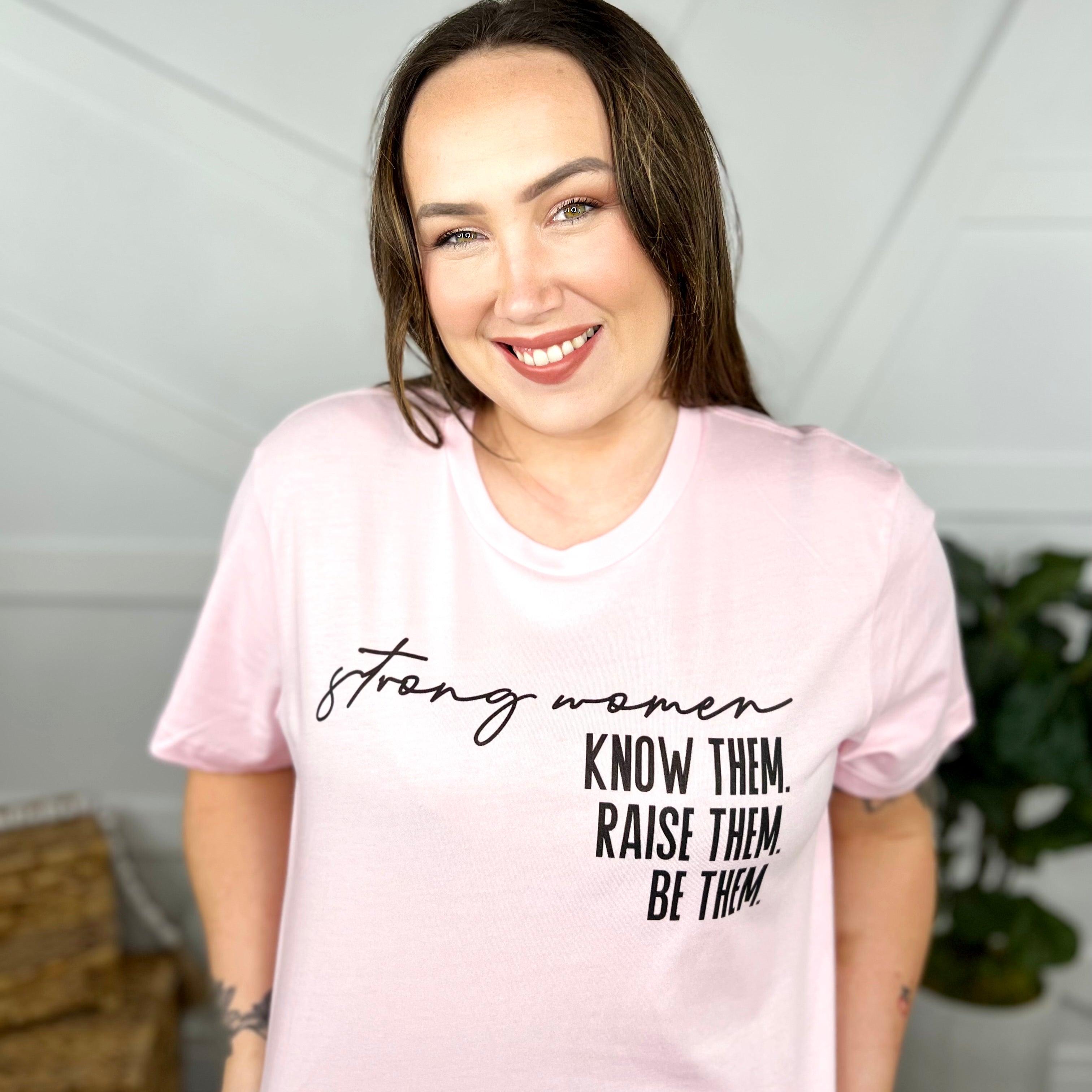 Strong Women Graphic Tee-130 Graphic Tees-Heathered Boho-Heathered Boho Boutique, Women's Fashion and Accessories in Palmetto, FL