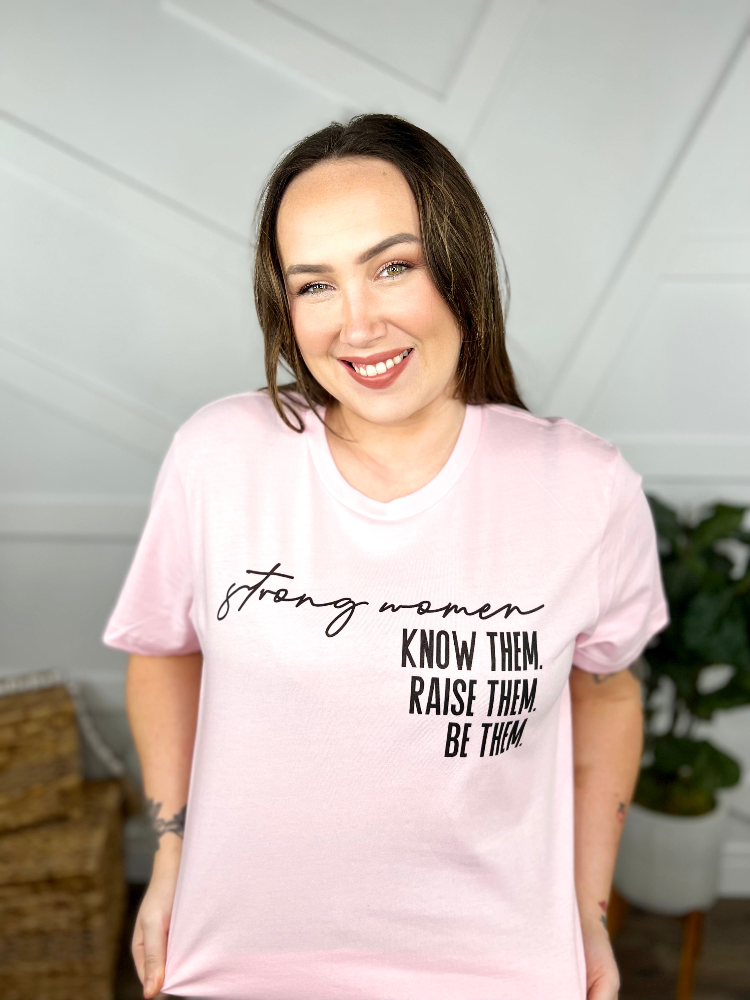 Strong Women Graphic Tee-130 Graphic Tees-Heathered Boho-Heathered Boho Boutique, Women's Fashion and Accessories in Palmetto, FL