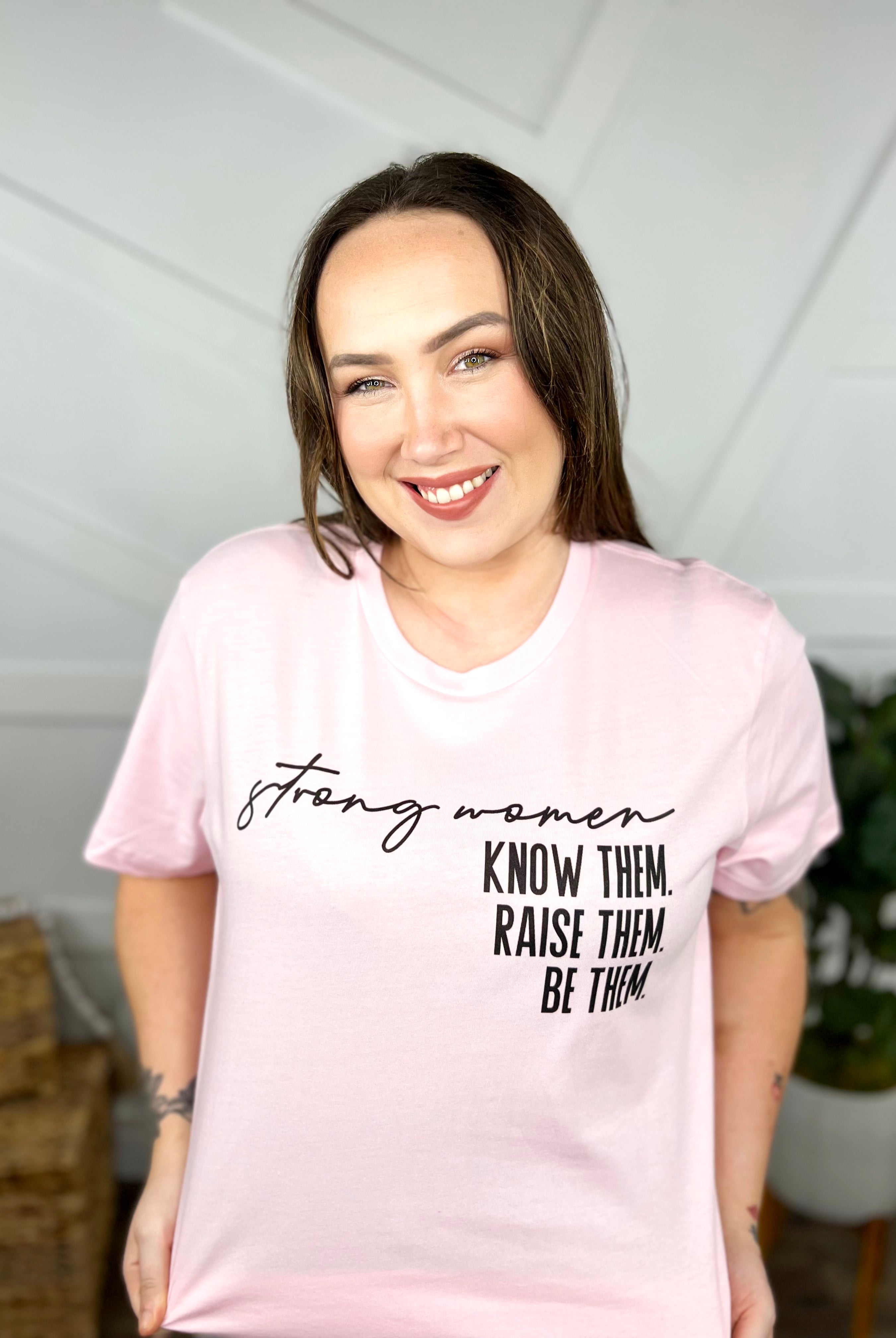 Strong Women Graphic Tee-130 Graphic Tees-Heathered Boho-Heathered Boho Boutique, Women's Fashion and Accessories in Palmetto, FL