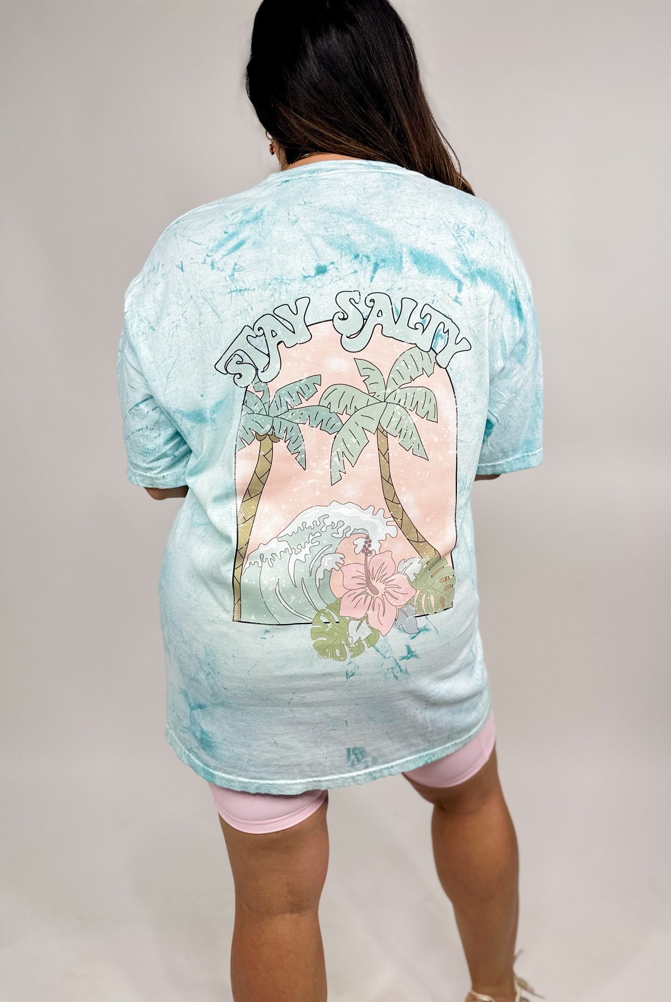 Stay Salty Graphic Tee-130 Graphic Tees-Heathered Boho-Heathered Boho Boutique, Women's Fashion and Accessories in Palmetto, FL