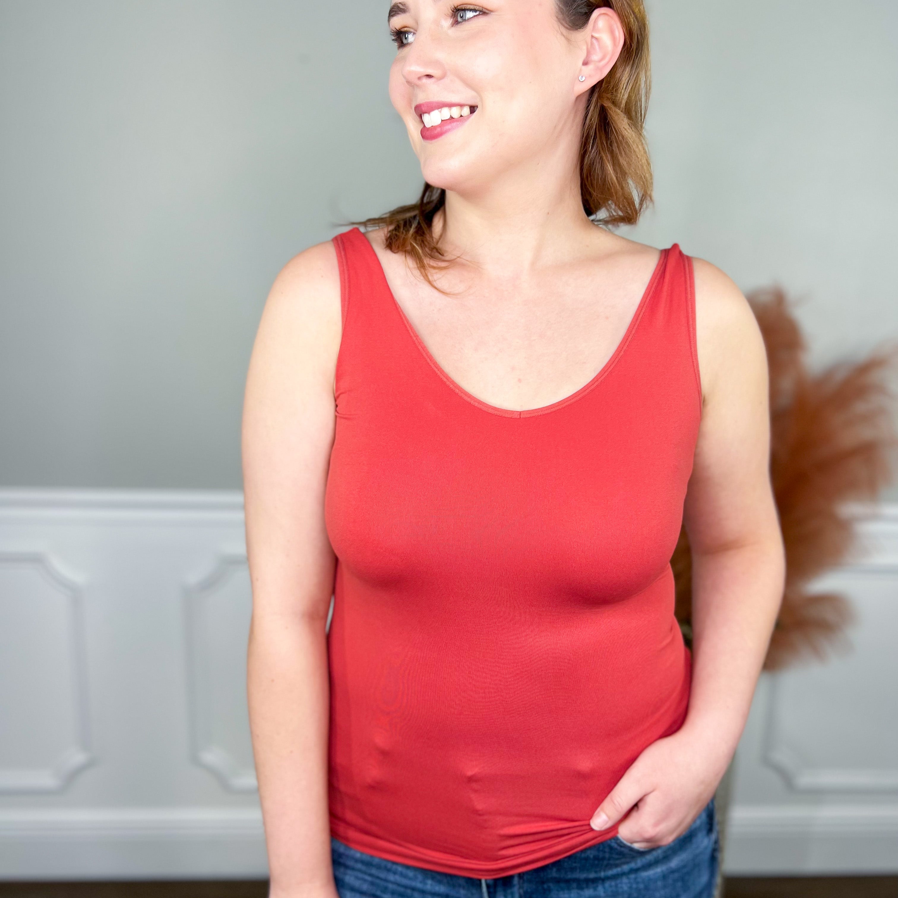 Restock: V or U Reversible Seamless Tank-100 Tank/Crop Tops-YELETE-Heathered Boho Boutique, Women's Fashion and Accessories in Palmetto, FL