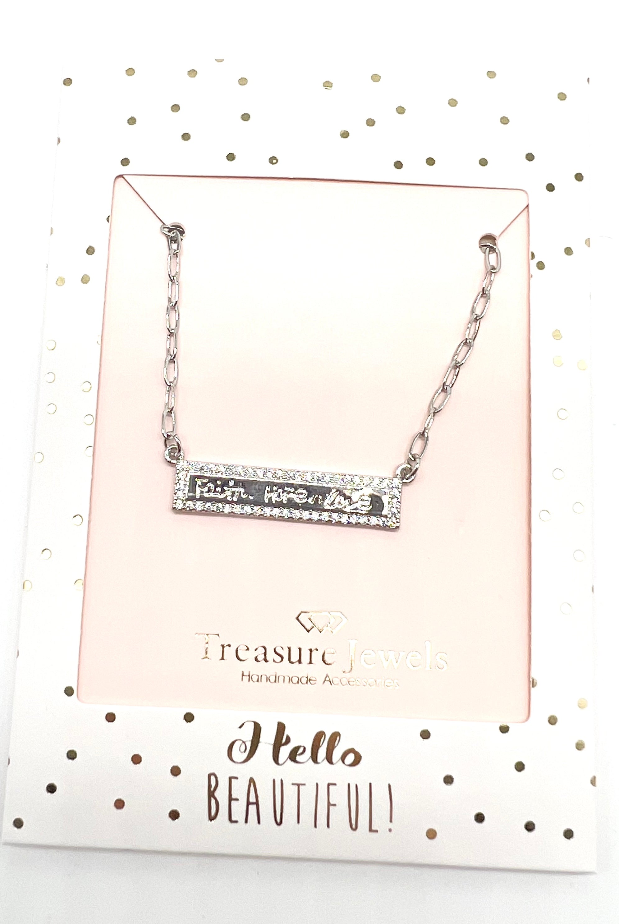 Faith Hope Love Necklace-310 Jewelry-Treasure Jewels-Heathered Boho Boutique, Women's Fashion and Accessories in Palmetto, FL