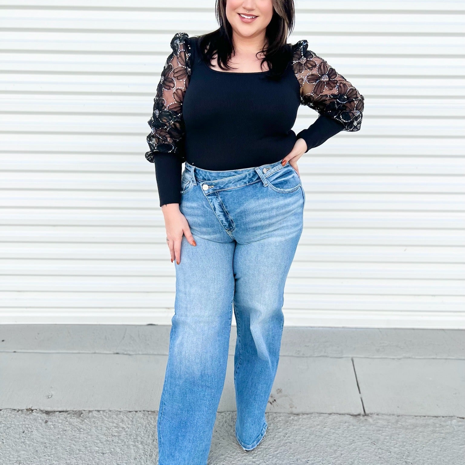 Crossing the Line Wide Leg by Risen Jeans-190 Jeans-Risen Jeans-Heathered Boho Boutique, Women's Fashion and Accessories in Palmetto, FL