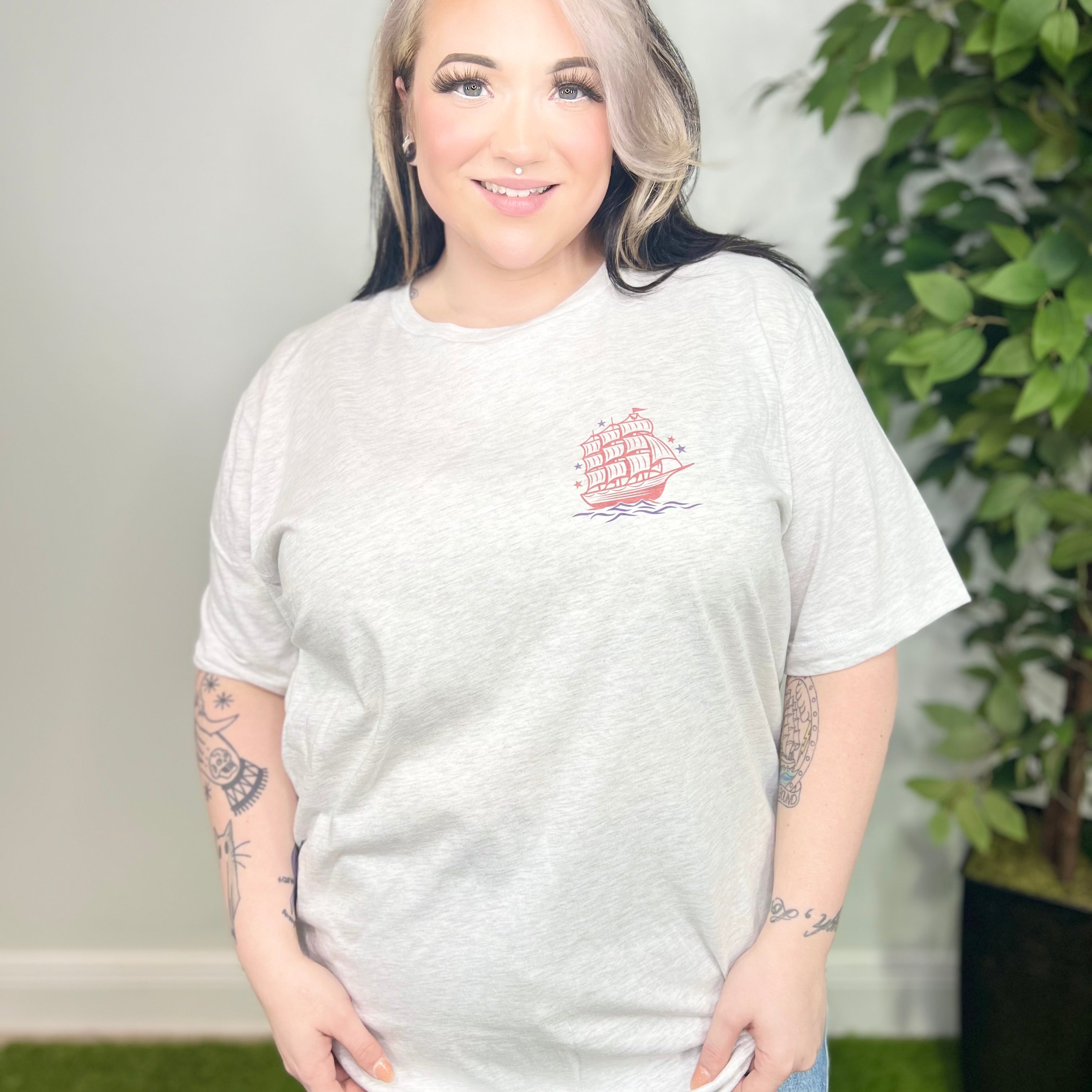Spilling the Tea Since 1773 Graphic Tee-130 Graphic Tees-Heathered Boho-Heathered Boho Boutique, Women's Fashion and Accessories in Palmetto, FL