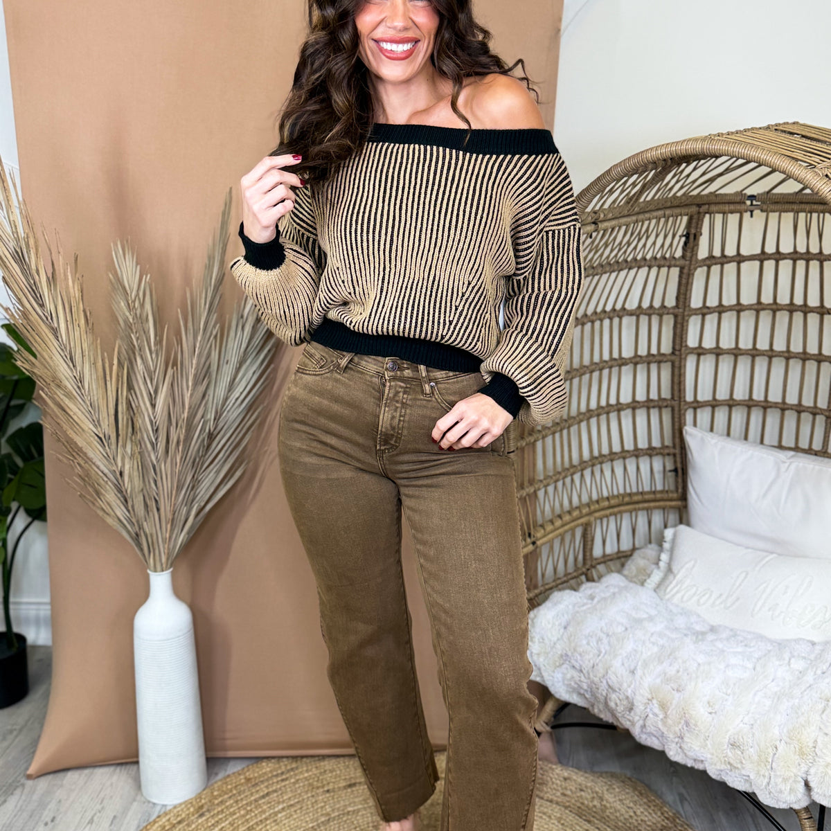 Cuffed & Collected Straight Leg Jeans by Saige-190 JEANS-SAIGE DENIM-Heathered Boho Boutique, Women's Fashion and Accessories in Palmetto, FL
