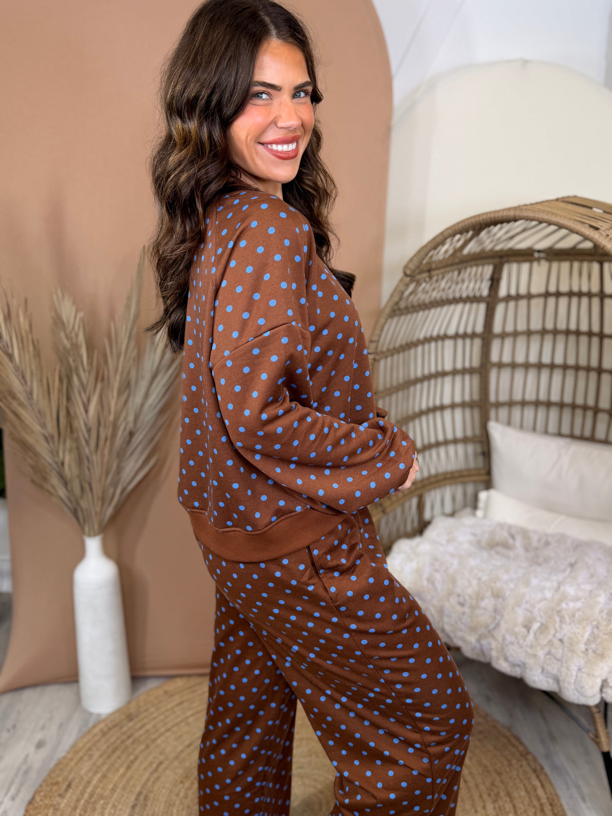 Dot About You Set-240 ACTIVEWEAR/SETS-Heathered Boho-Heathered Boho Boutique, Women's Fashion and Accessories in Palmetto, FL
