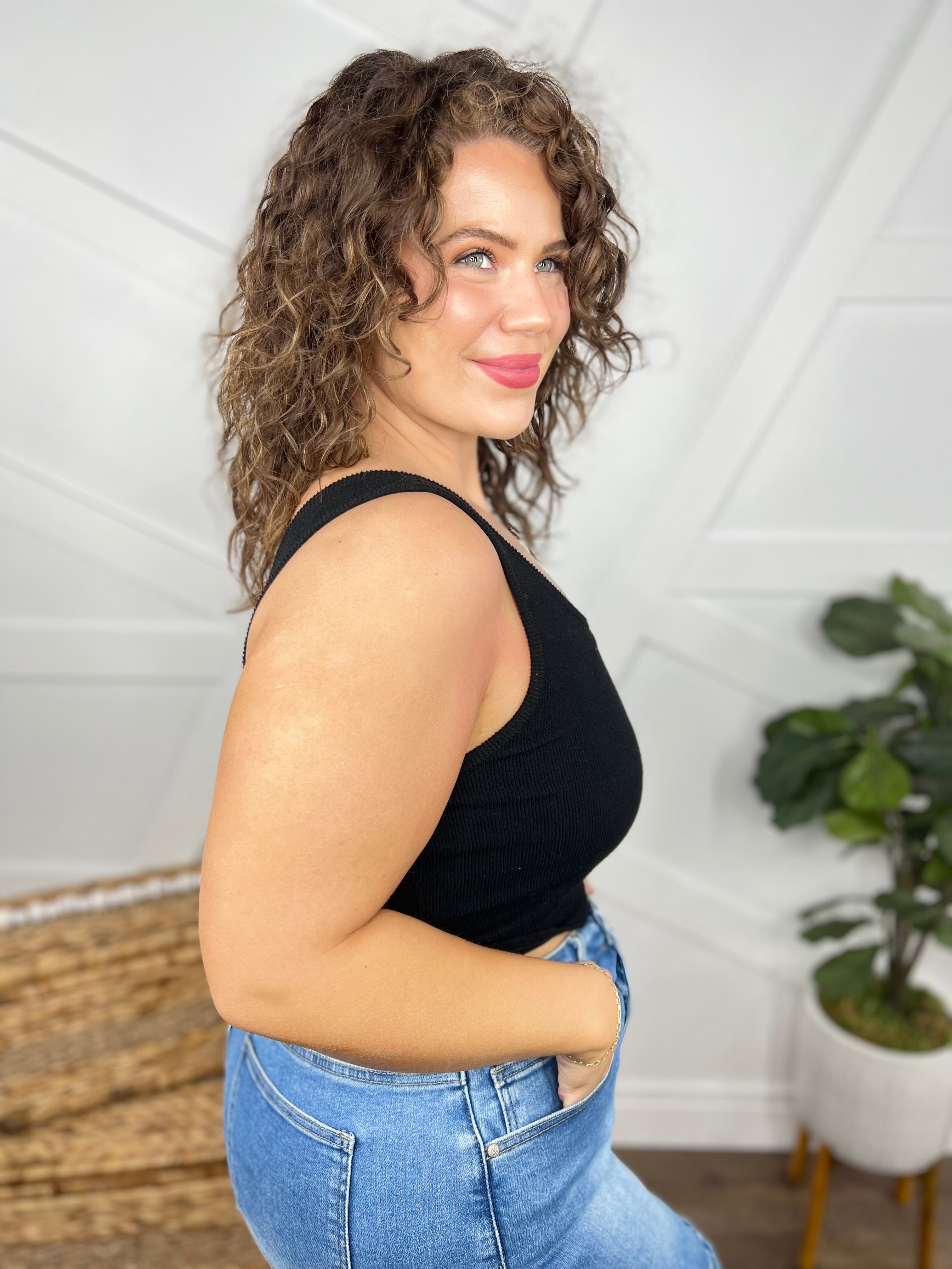 Doorbuster: Knock Out No Bra Needed Crop Top-100 Tank/Crop Tops-White Birch-Heathered Boho Boutique, Women's Fashion and Accessories in Palmetto, FL