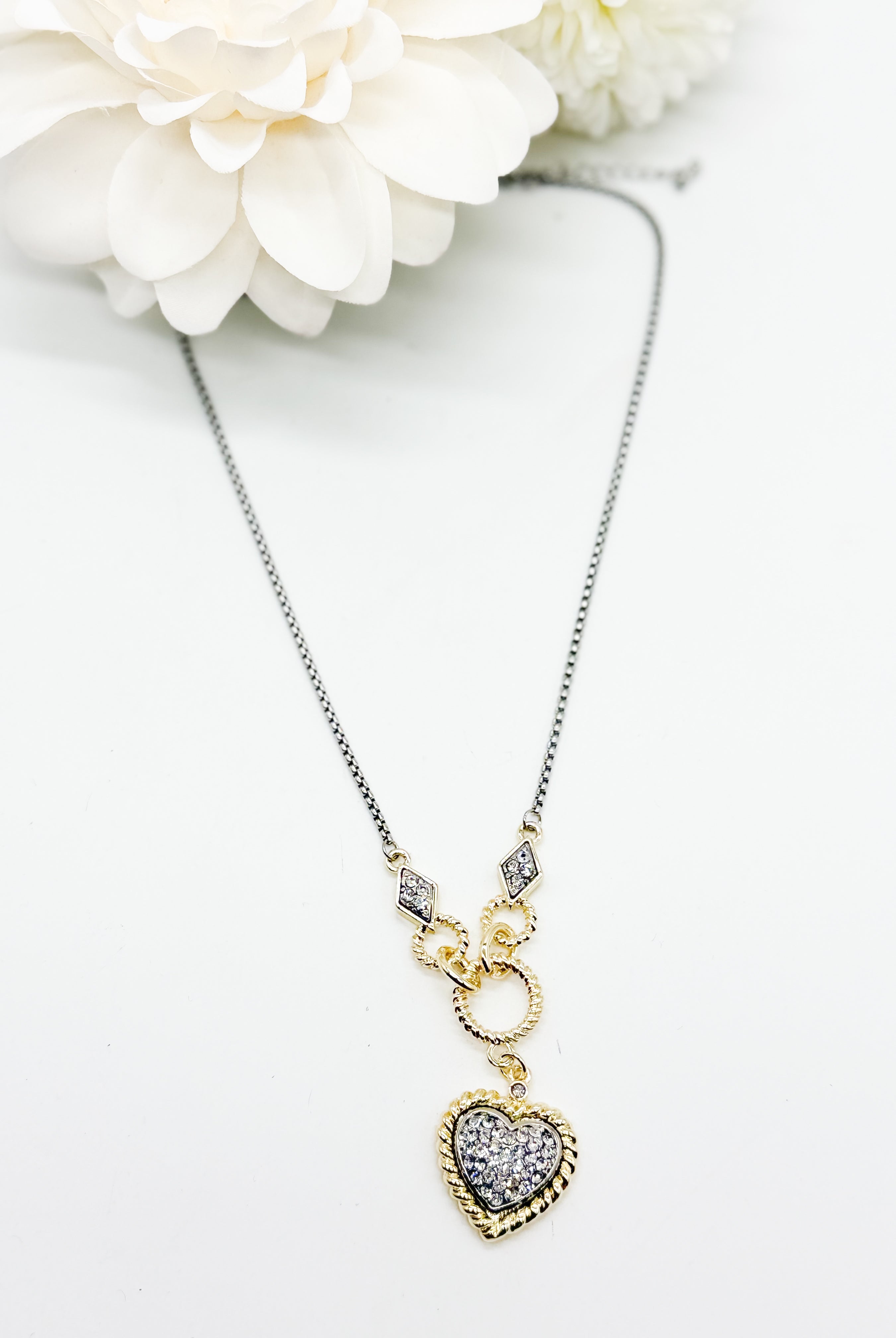 Lovers Attention Necklce-310 Jewelry-Millenx Accessories, LLC.-Heathered Boho Boutique, Women's Fashion and Accessories in Palmetto, FL