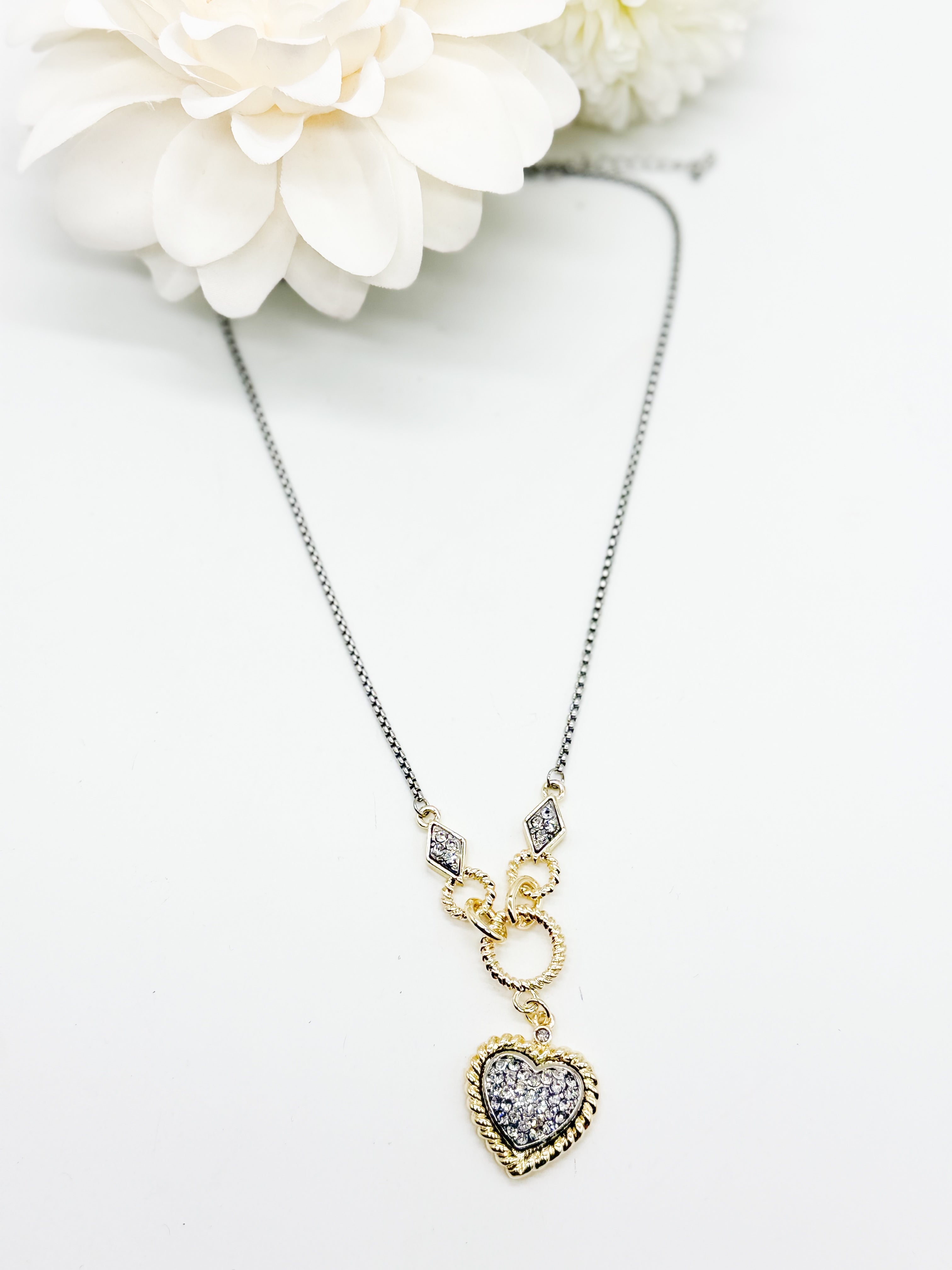 Lovers Attention Necklce-310 Jewelry-Millenx Accessories, LLC.-Heathered Boho Boutique, Women's Fashion and Accessories in Palmetto, FL