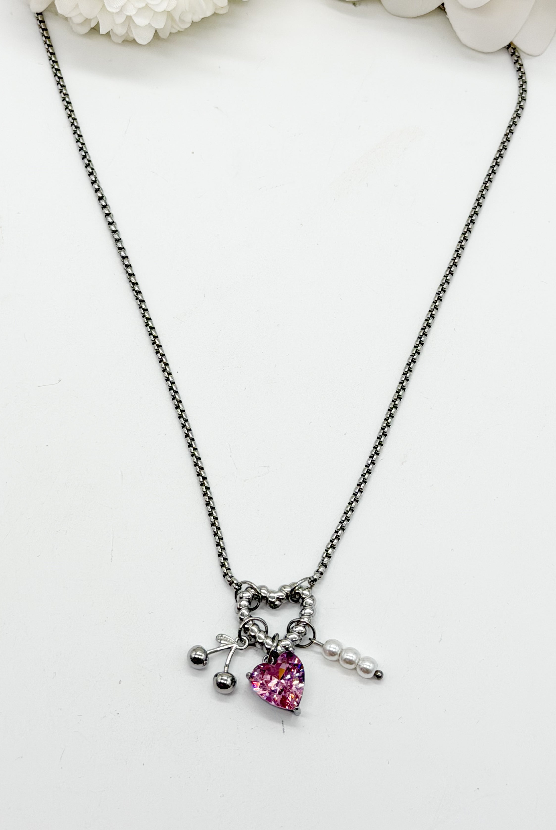 Sweetheart Charm Waterproof Necklace-310 Jewelry-NIHAO JEWELRY-Heathered Boho Boutique, Women's Fashion and Accessories in Palmetto, FL