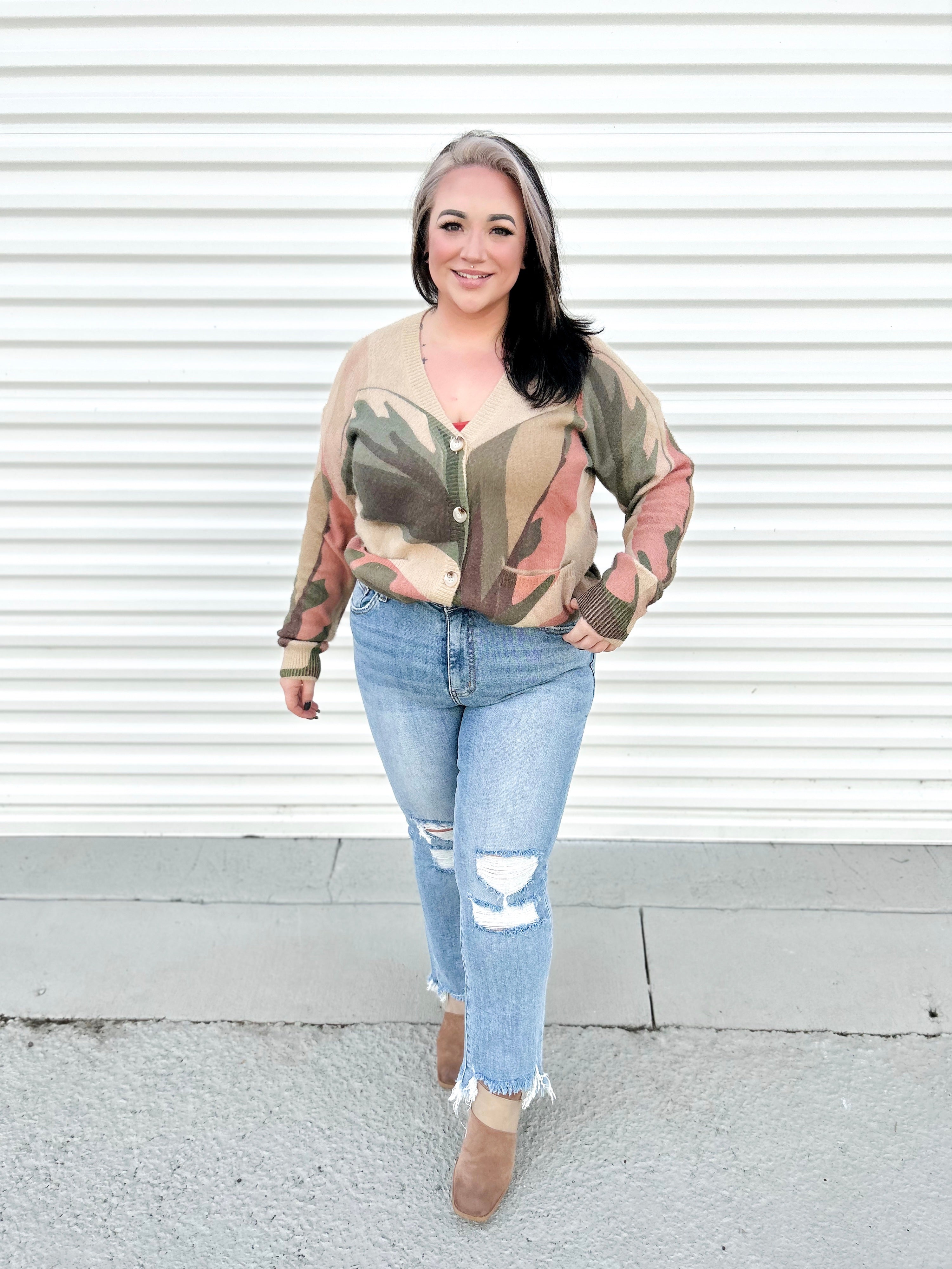 Revival Crop Flare Jeans by Vervet-190 Jeans-Vervet-Heathered Boho Boutique, Women's Fashion and Accessories in Palmetto, FL