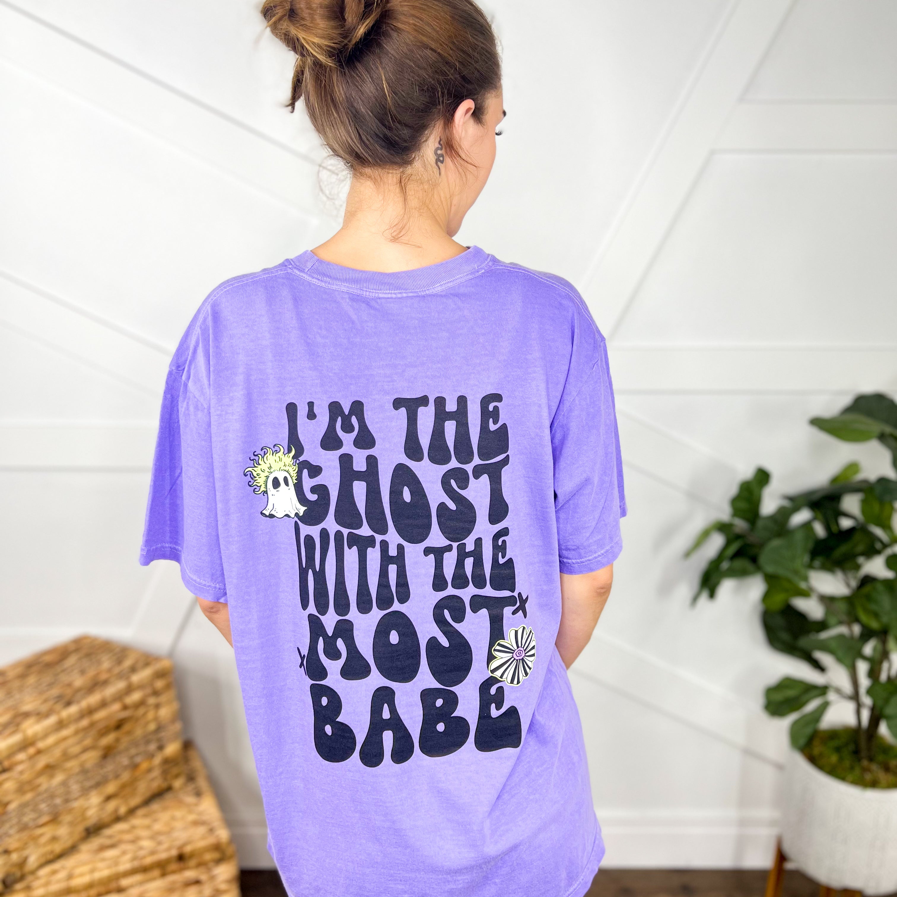 I'm The Ghost Babe Graphic Tee-130 Graphic Tees-Heathered Boho-Heathered Boho Boutique, Women's Fashion and Accessories in Palmetto, FL