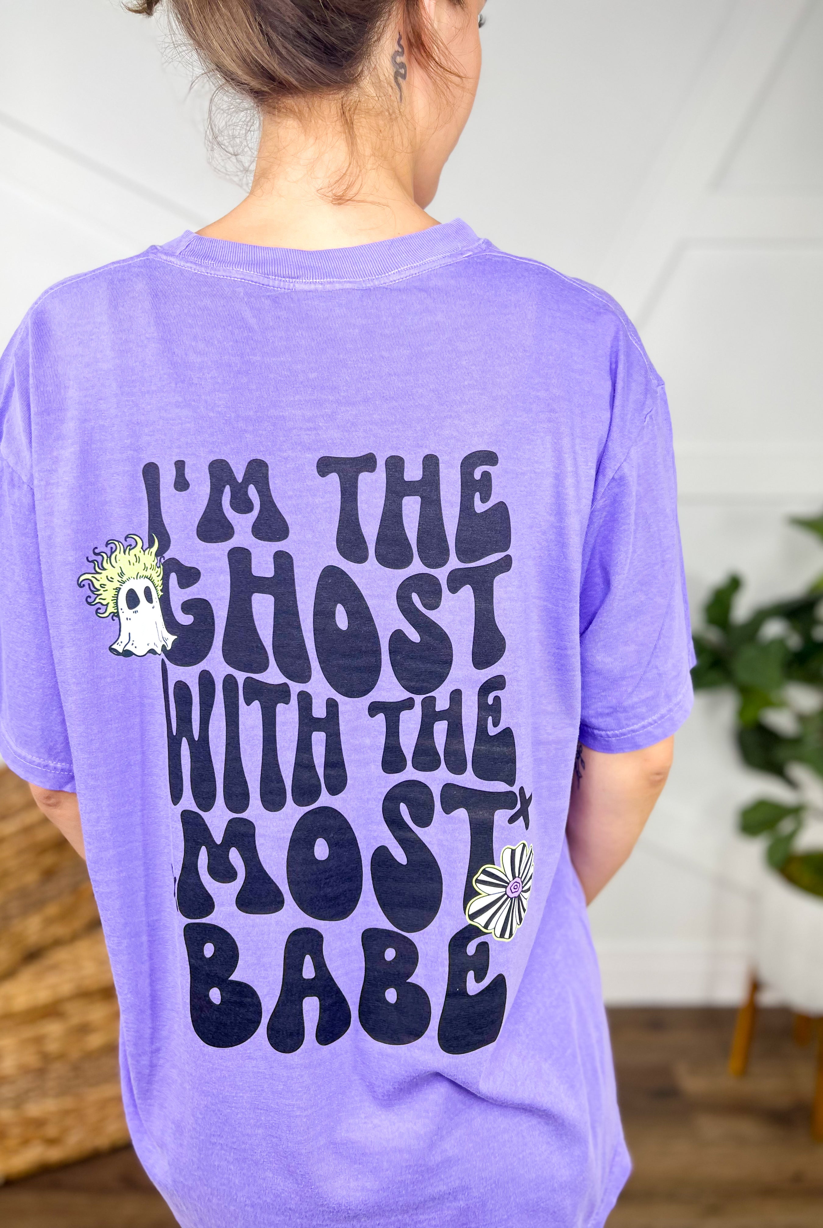 I'm The Ghost Babe Graphic Tee-130 Graphic Tees-Heathered Boho-Heathered Boho Boutique, Women's Fashion and Accessories in Palmetto, FL