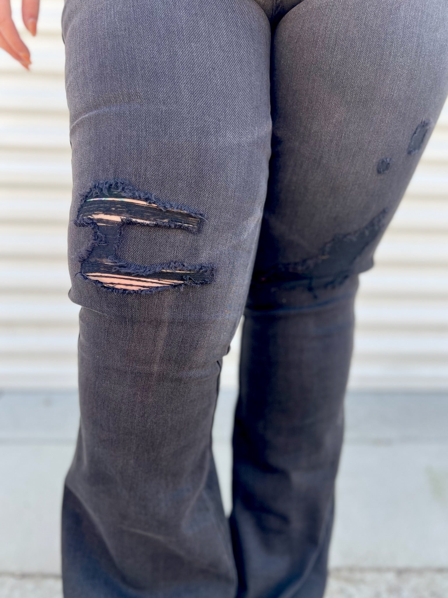 Slaying It Tummy Control Flare by Judy Blue-190 Jeans-Judy Blue-Heathered Boho Boutique, Women's Fashion and Accessories in Palmetto, FL