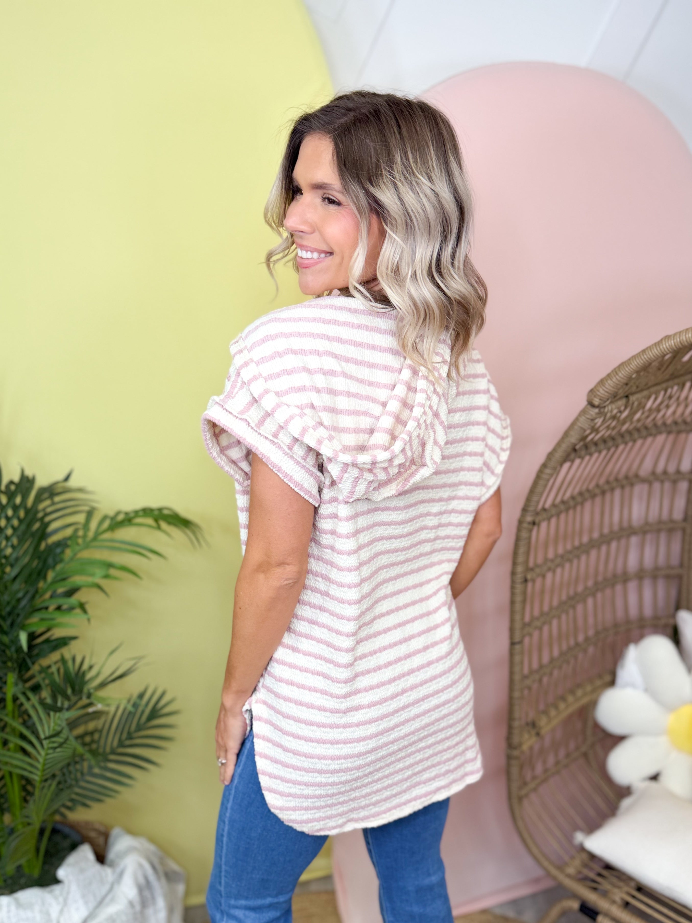 Weekend Drift Stripe Top-110 SHORT SLEEVE TOP-HEIMISH-Heathered Boho Boutique, Women's Fashion and Accessories in Palmetto, FL