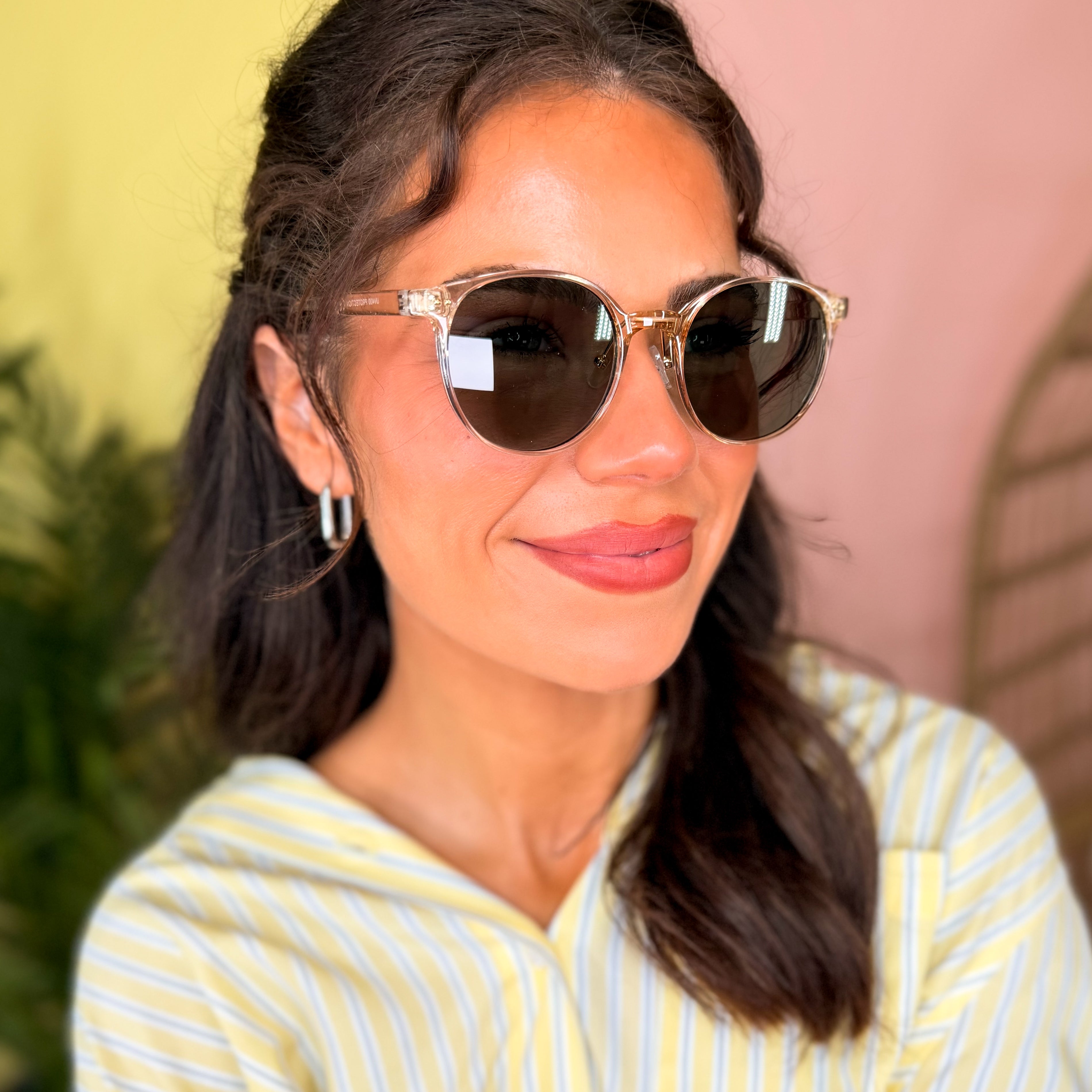 Round Retro Tortoise Frame Sunglasses-340 Other Accessories-Fame Accessories-Heathered Boho Boutique, Women's Fashion and Accessories in Palmetto, FL