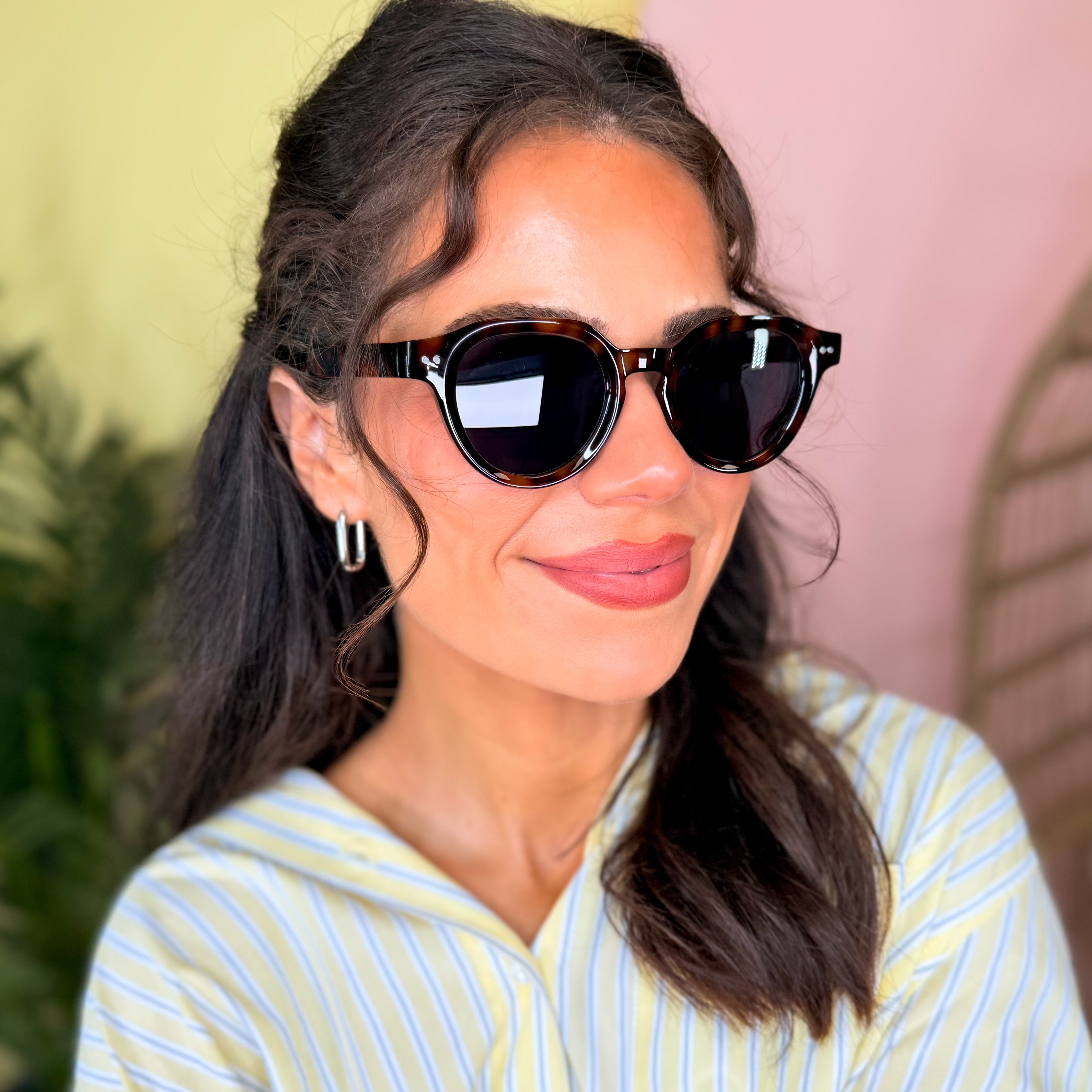 Round Double Bridge Sunglasses-340 Other Accessories-Fame Accessories-Heathered Boho Boutique, Women's Fashion and Accessories in Palmetto, FL