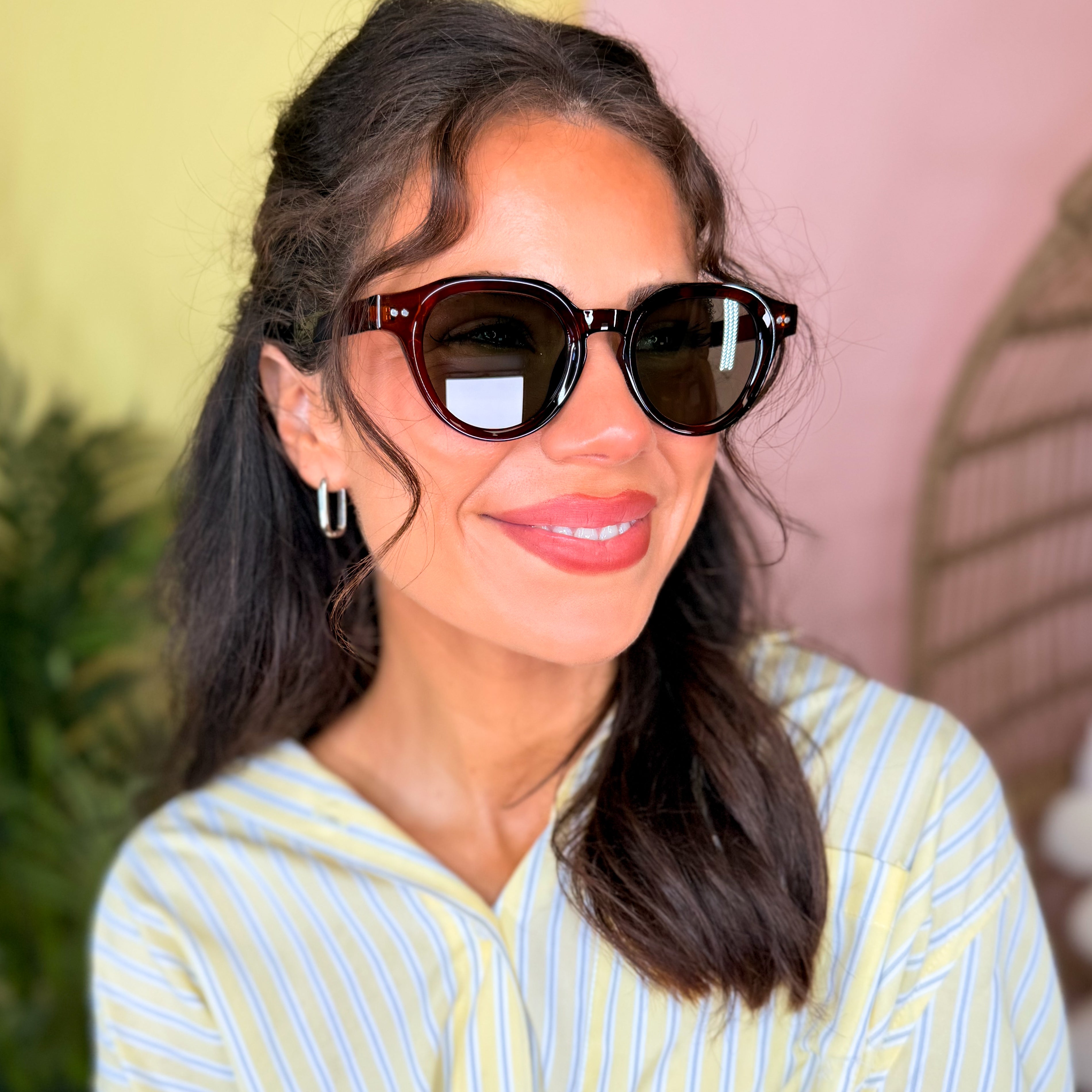 Round Double Bridge Sunglasses-340 Other Accessories-Fame Accessories-Heathered Boho Boutique, Women's Fashion and Accessories in Palmetto, FL