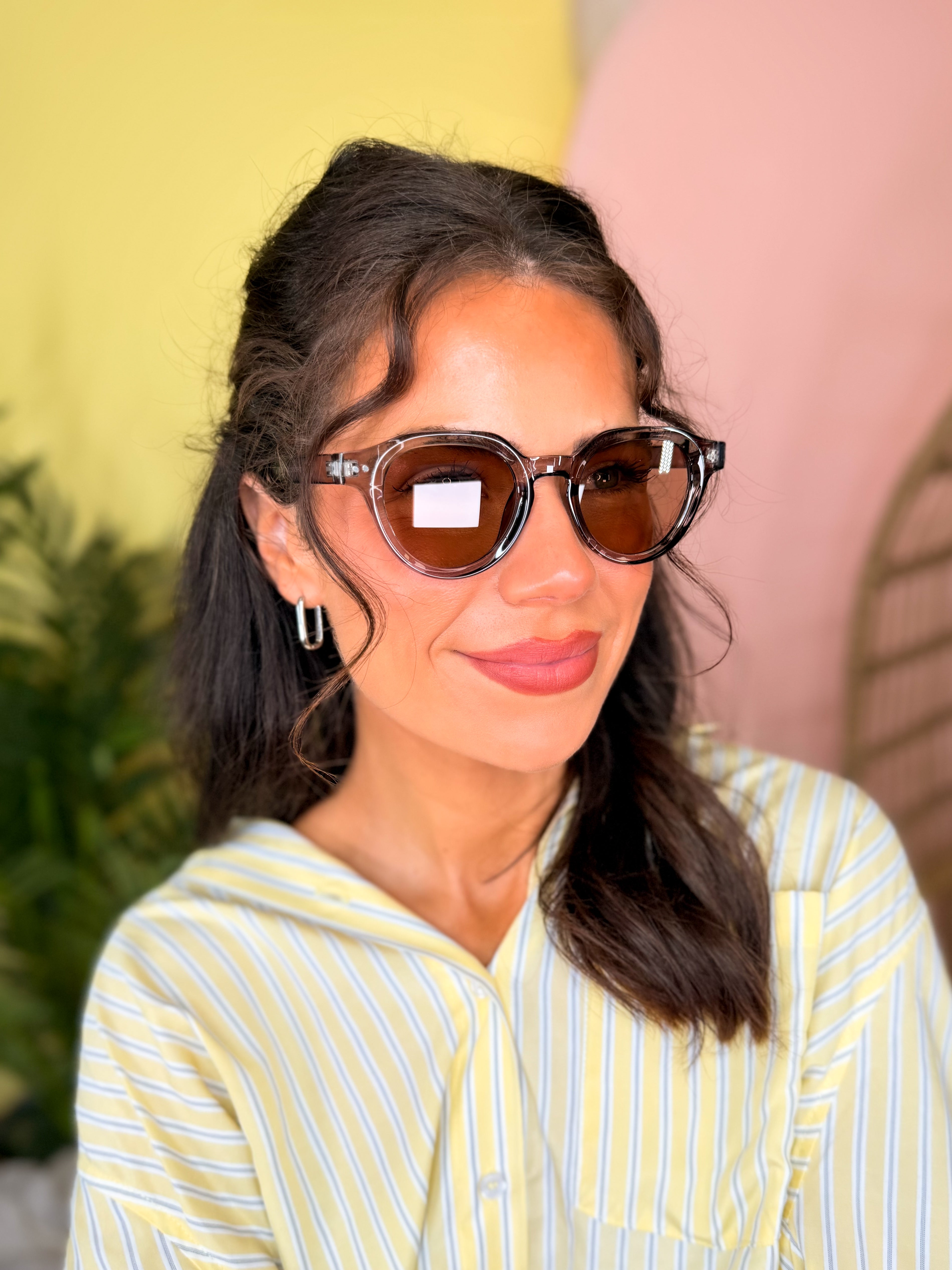 Round Double Bridge Sunglasses-340 Other Accessories-Fame Accessories-Heathered Boho Boutique, Women's Fashion and Accessories in Palmetto, FL