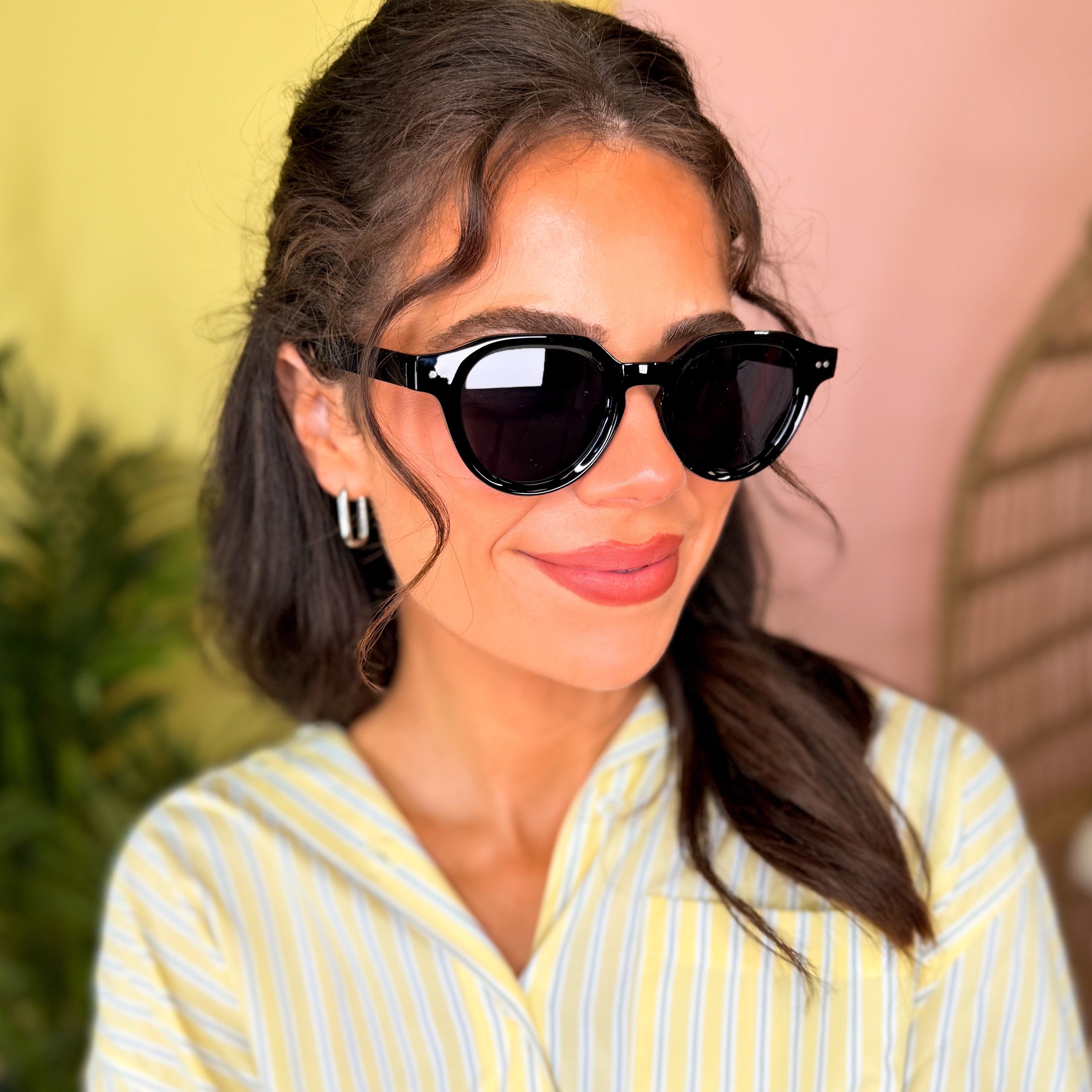 Round Double Bridge Sunglasses-340 Other Accessories-Fame Accessories-Heathered Boho Boutique, Women's Fashion and Accessories in Palmetto, FL