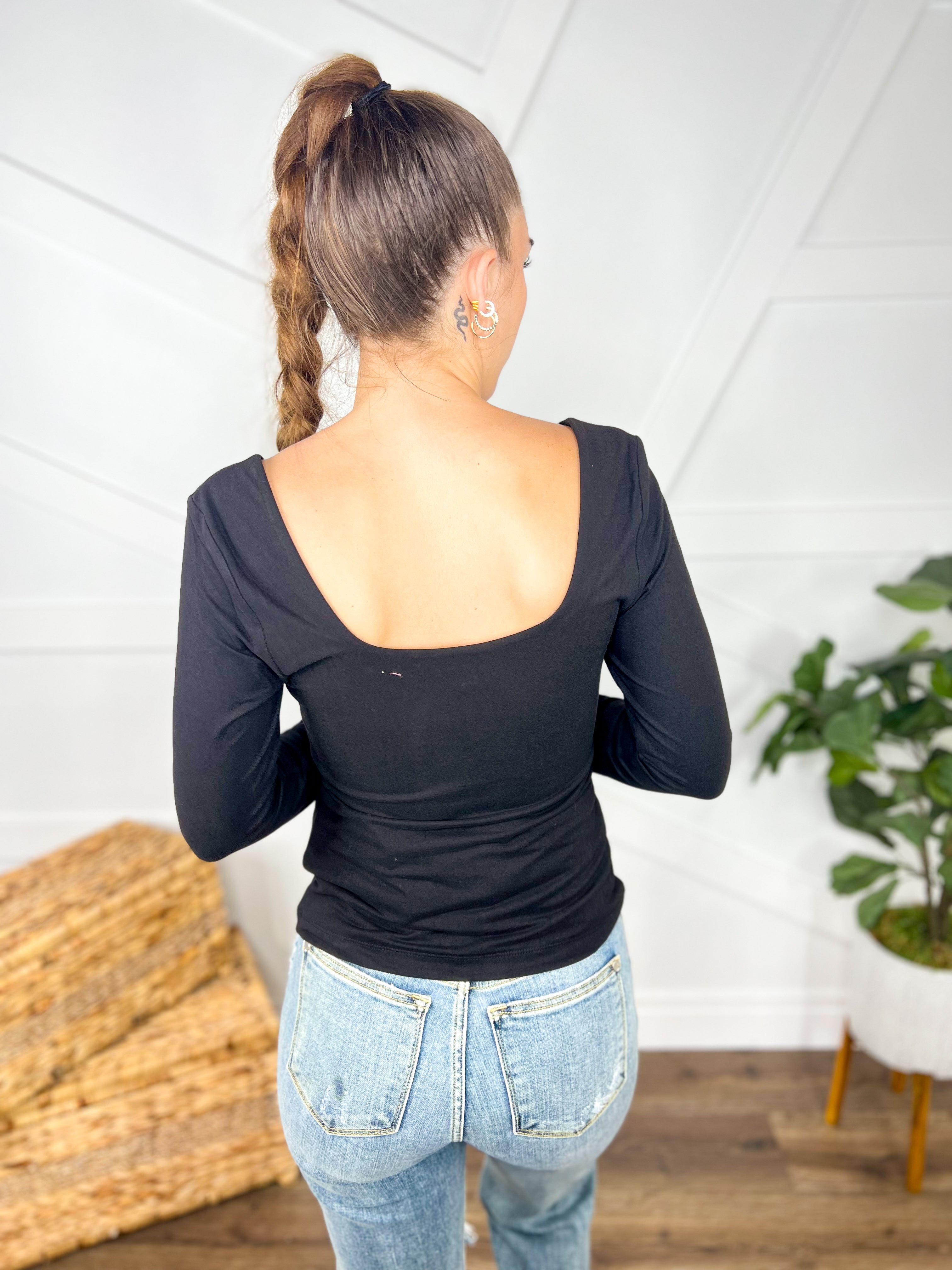 That's My Cue Long Sleeve Top-120 Long Sleeve Tops-Rae Mode-Heathered Boho Boutique, Women's Fashion and Accessories in Palmetto, FL