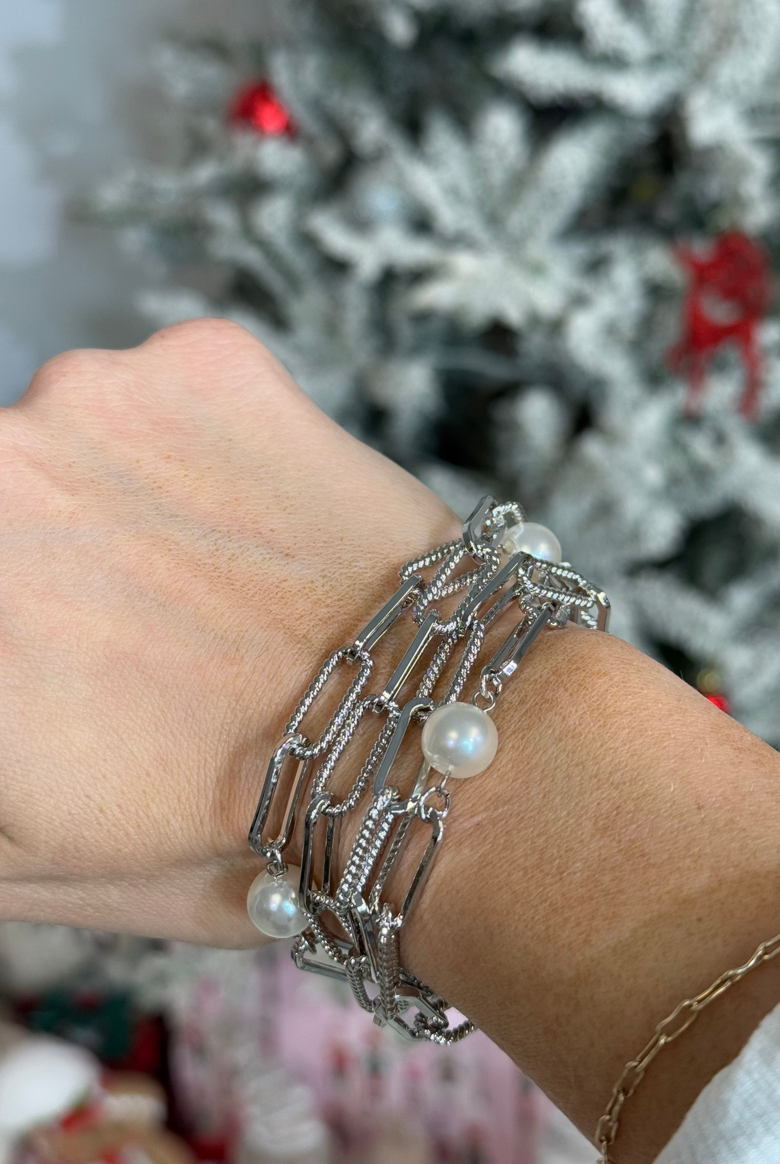 Paper Linked Pearls Bracelet-310 Jewelry-JOSEPH ANTHONY NY, INC.-Heathered Boho Boutique, Women's Fashion and Accessories in Palmetto, FL