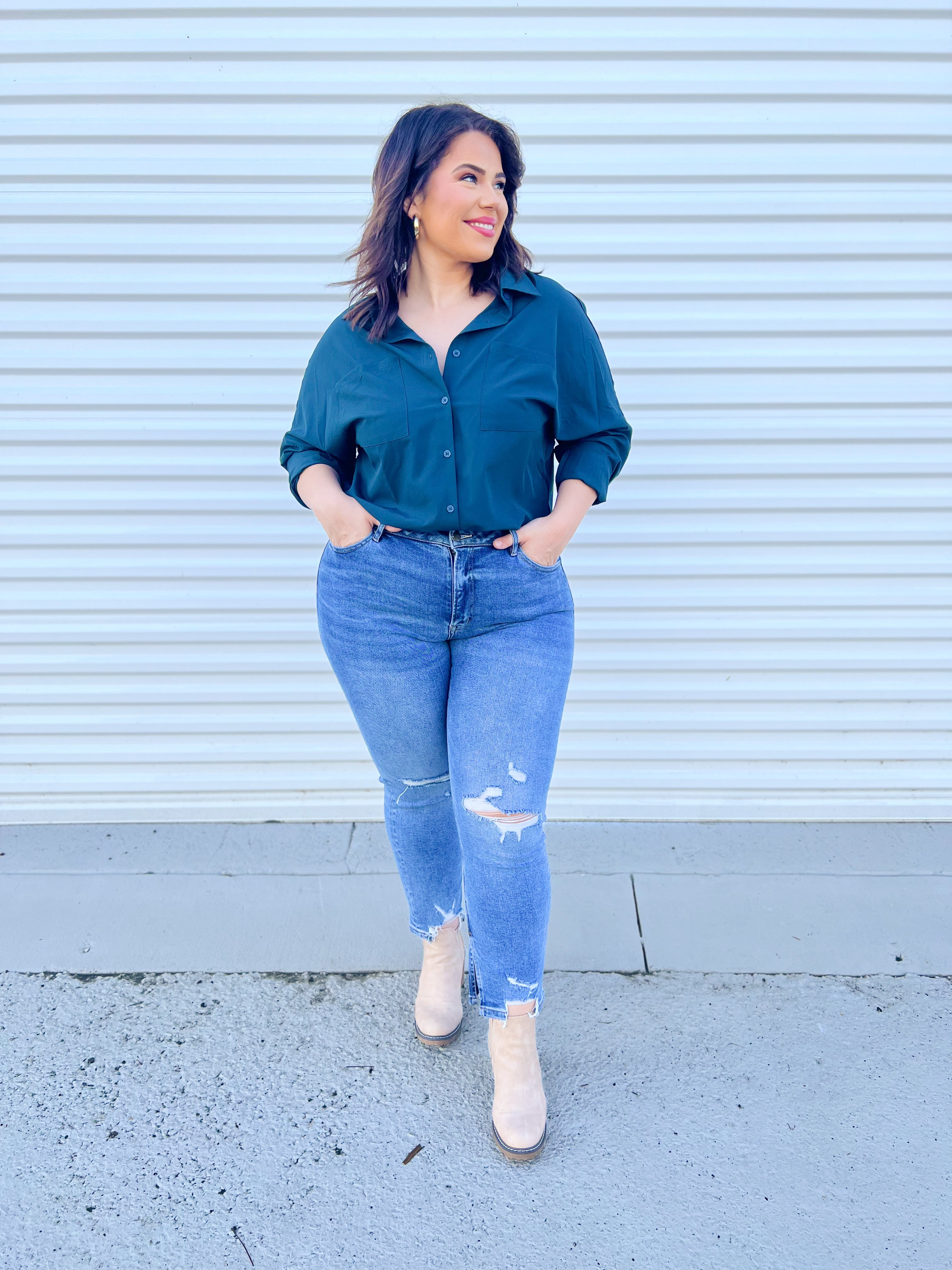 Under the Table Straight Leg Jeans-190 Jeans-Mica Denim-Heathered Boho Boutique, Women's Fashion and Accessories in Palmetto, FL