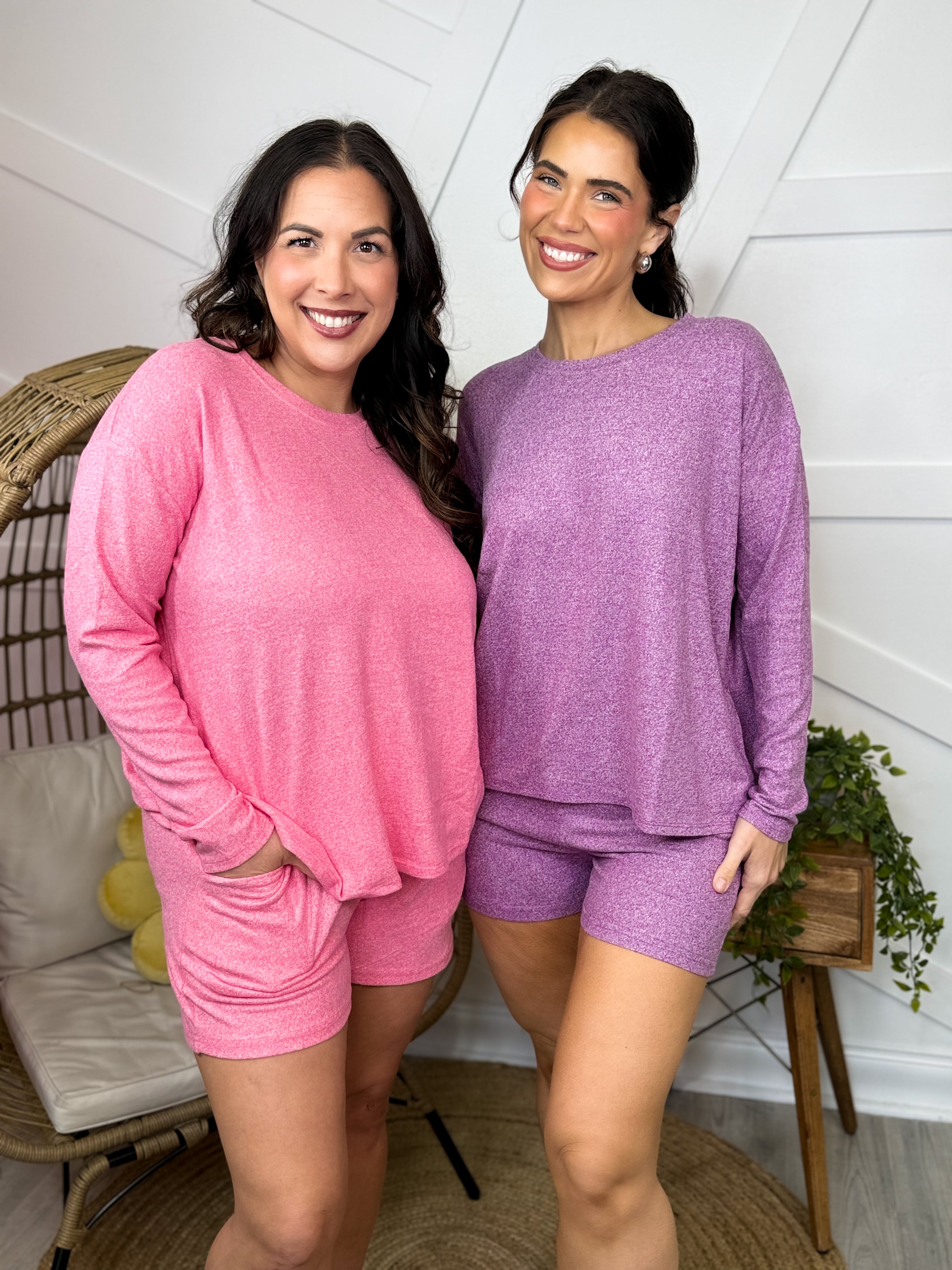 Salty Air Lounge Set-240 ACTIVEWEAR/SETS-ZENANA-Heathered Boho Boutique, Women's Fashion and Accessories in Palmetto, FL