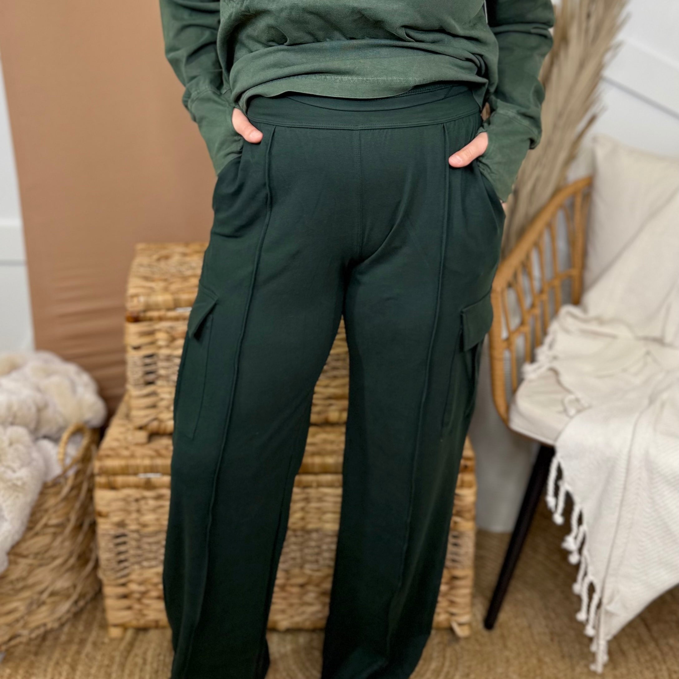 RESTOCK : Kim Possible Cargo Pants-150 PANTS-Rae Mode-Heathered Boho Boutique, Women's Fashion and Accessories in Palmetto, FL