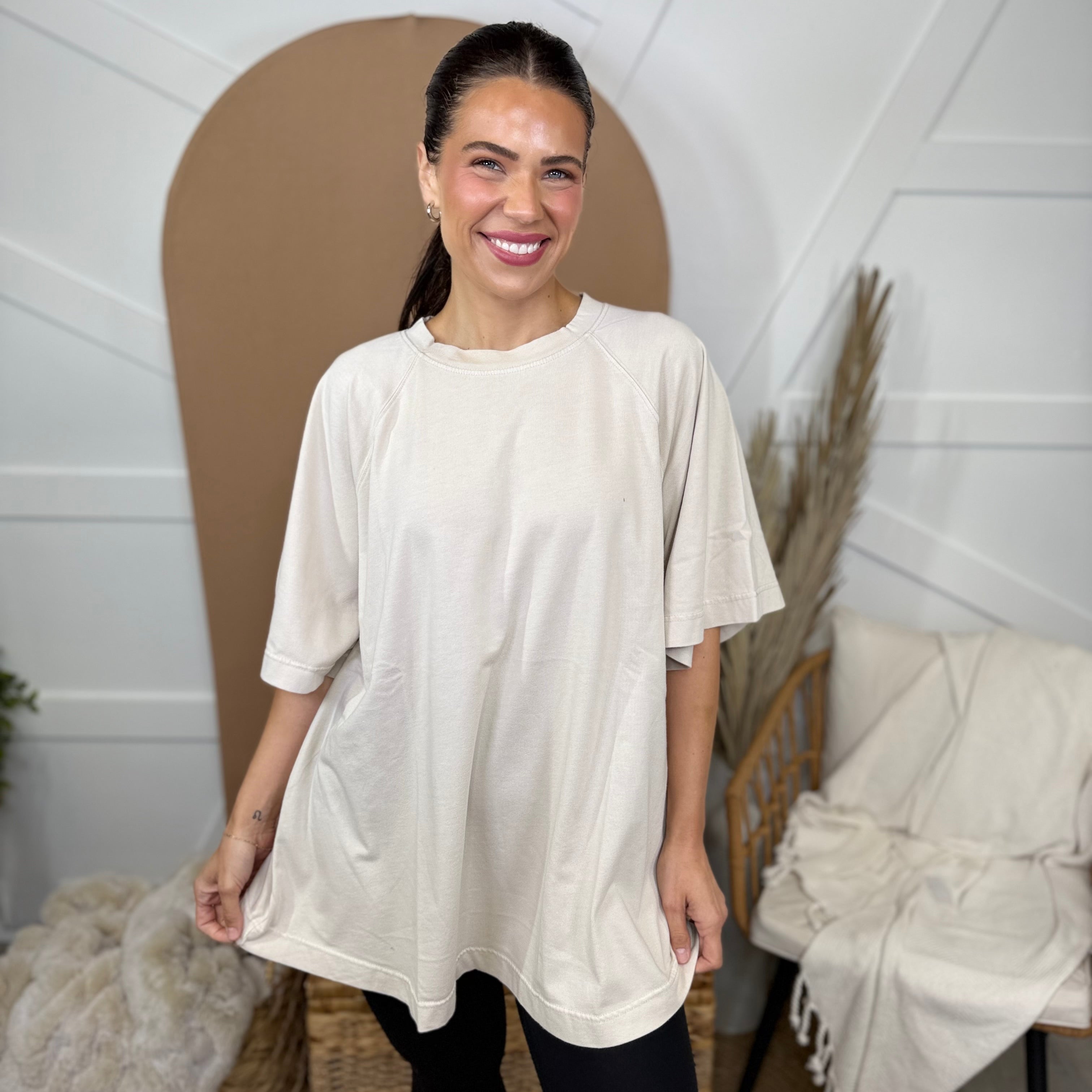 Front Runner Top-110 SHORT SLEEVE TOP-Rae Mode-Heathered Boho Boutique, Women's Fashion and Accessories in Palmetto, FL