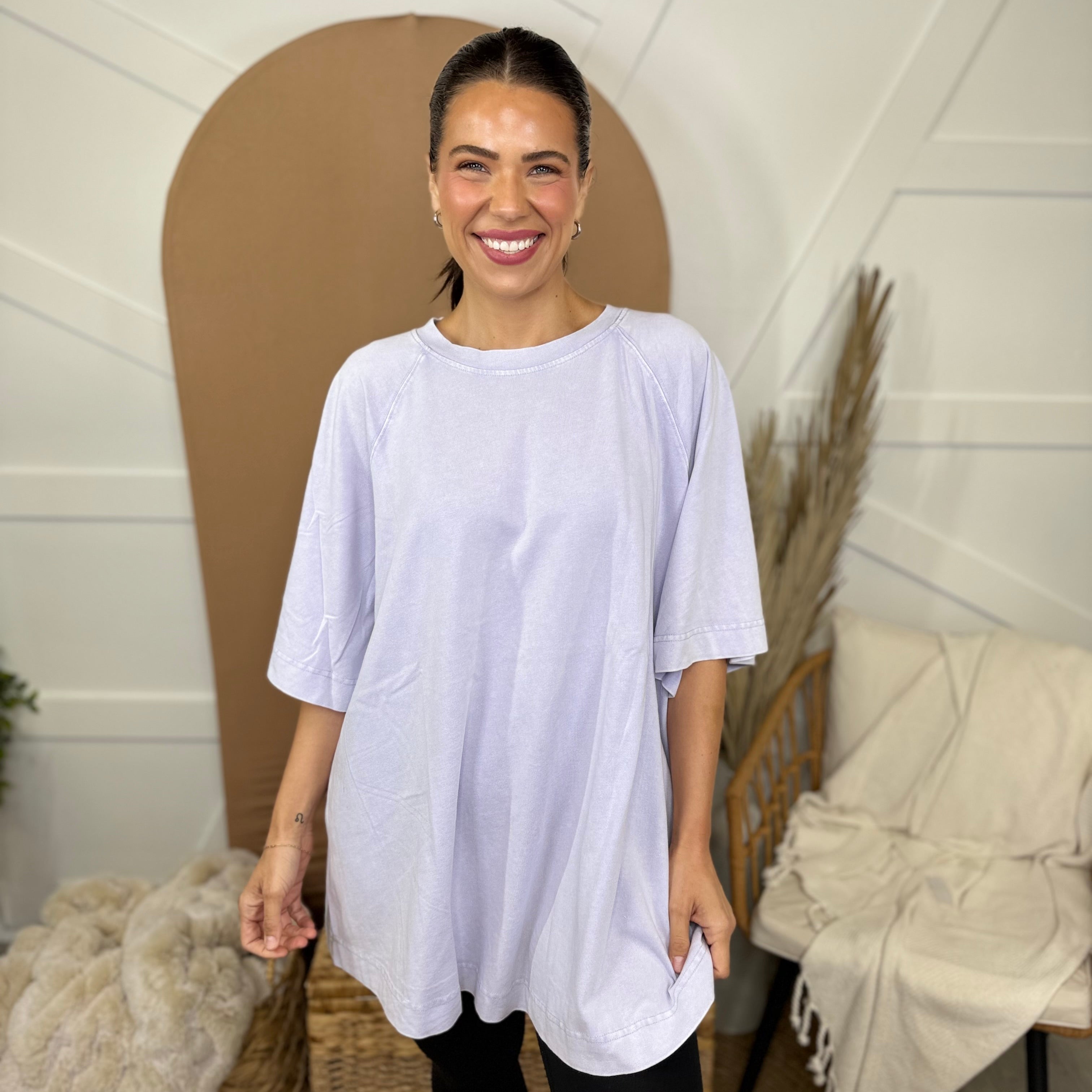 Front Runner Top-110 SHORT SLEEVE TOP-Rae Mode-Heathered Boho Boutique, Women's Fashion and Accessories in Palmetto, FL