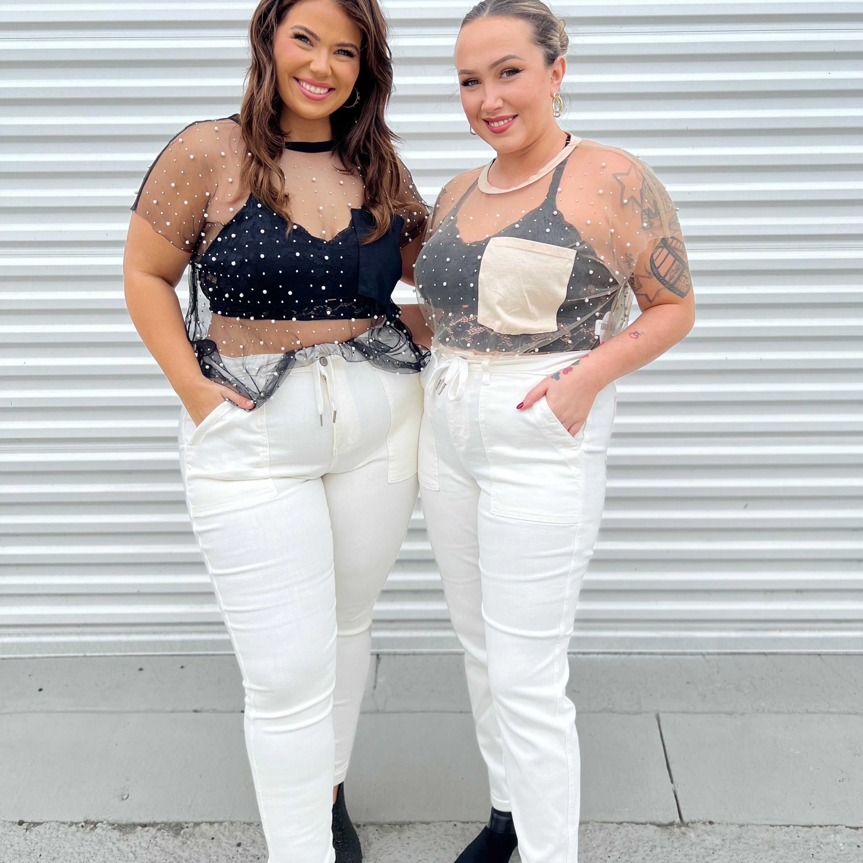 Breaking the Rules Denim Joggers by Judy Blue-190 Jeans-Judy Blue-Heathered Boho Boutique, Women's Fashion and Accessories in Palmetto, FL