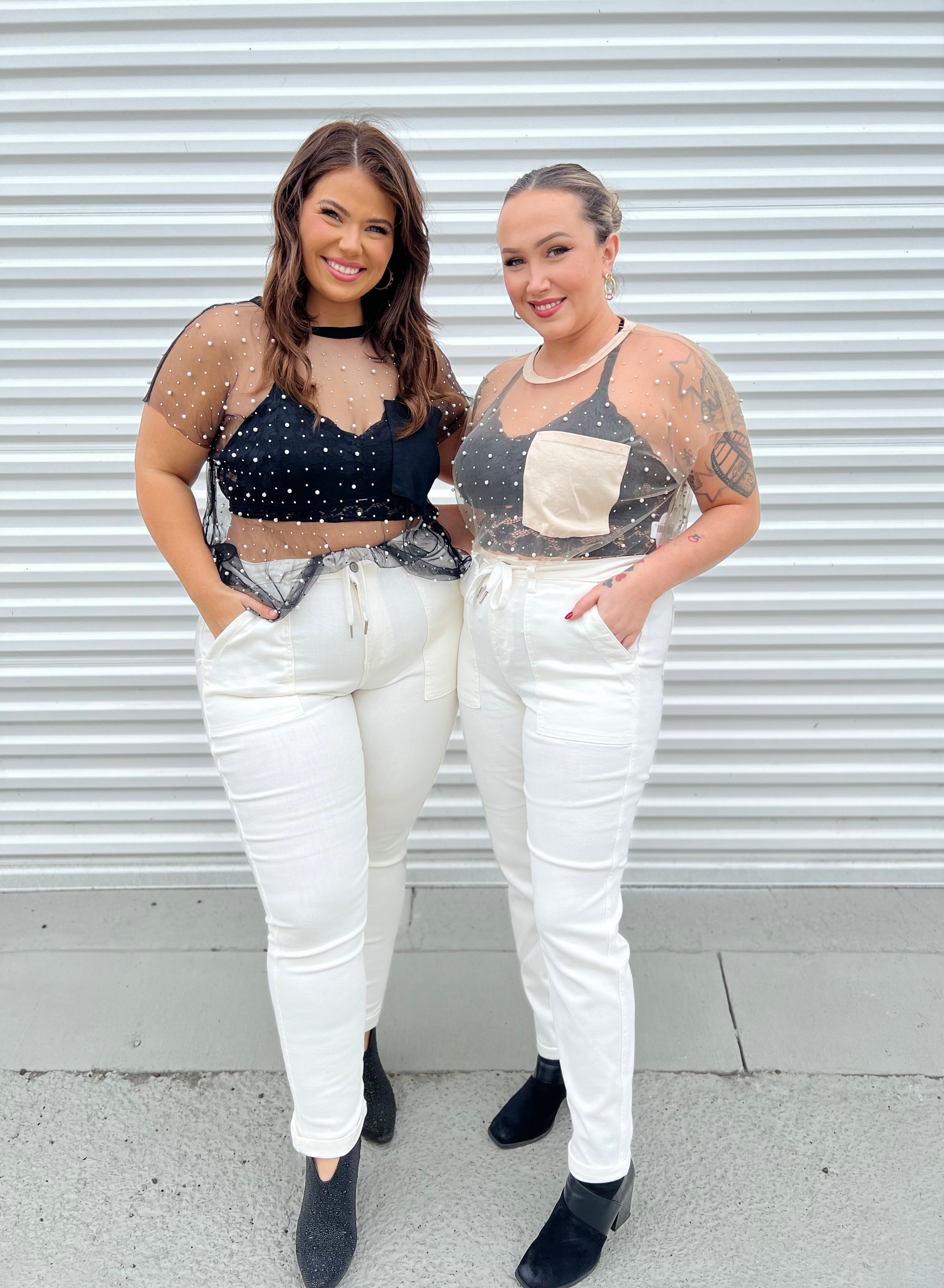 Breaking the Rules Denim Joggers by Judy Blue-190 Jeans-Judy Blue-Heathered Boho Boutique, Women's Fashion and Accessories in Palmetto, FL