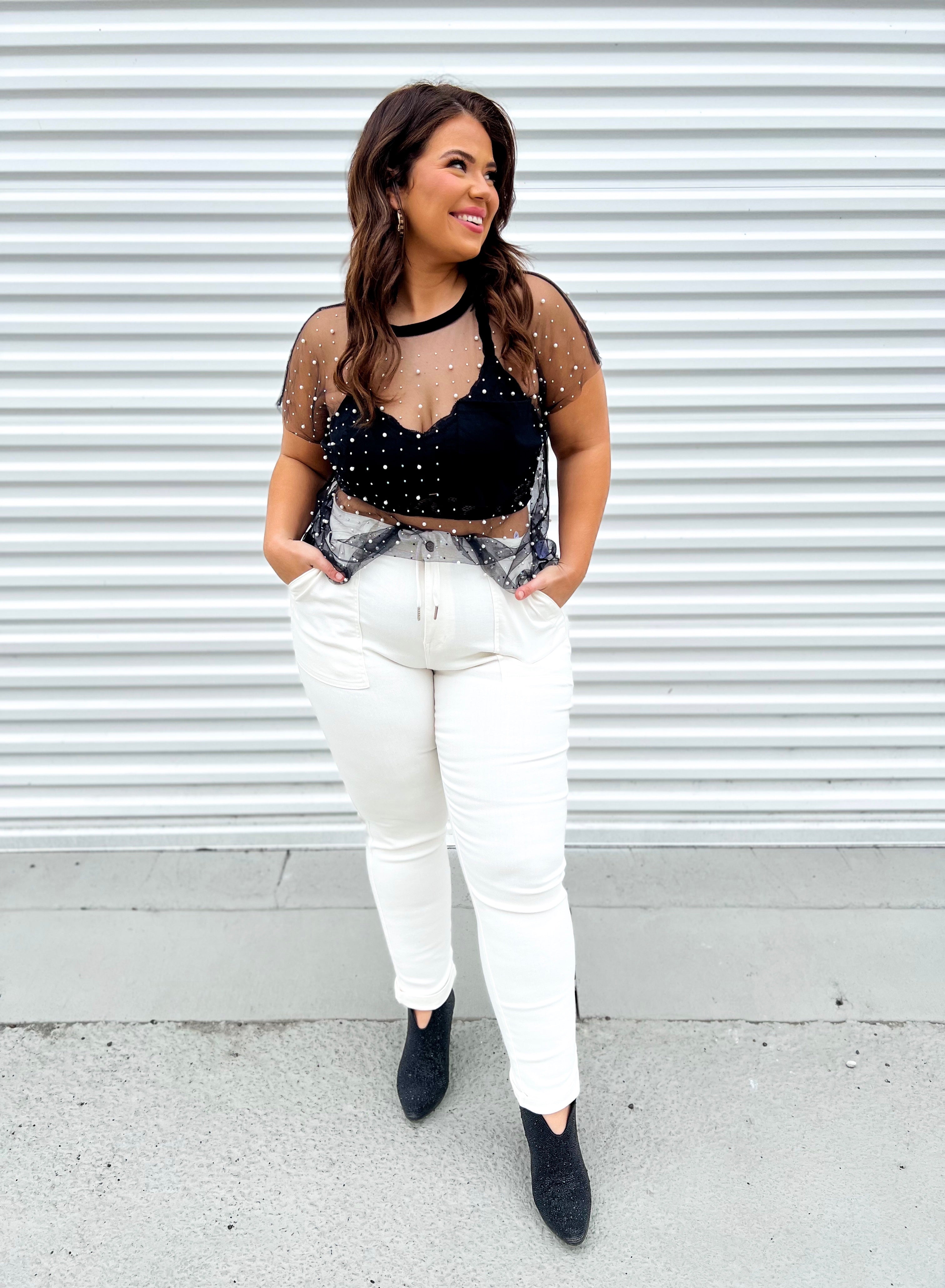 Breaking the Rules Denim Joggers by Judy Blue-190 Jeans-Judy Blue-Heathered Boho Boutique, Women's Fashion and Accessories in Palmetto, FL