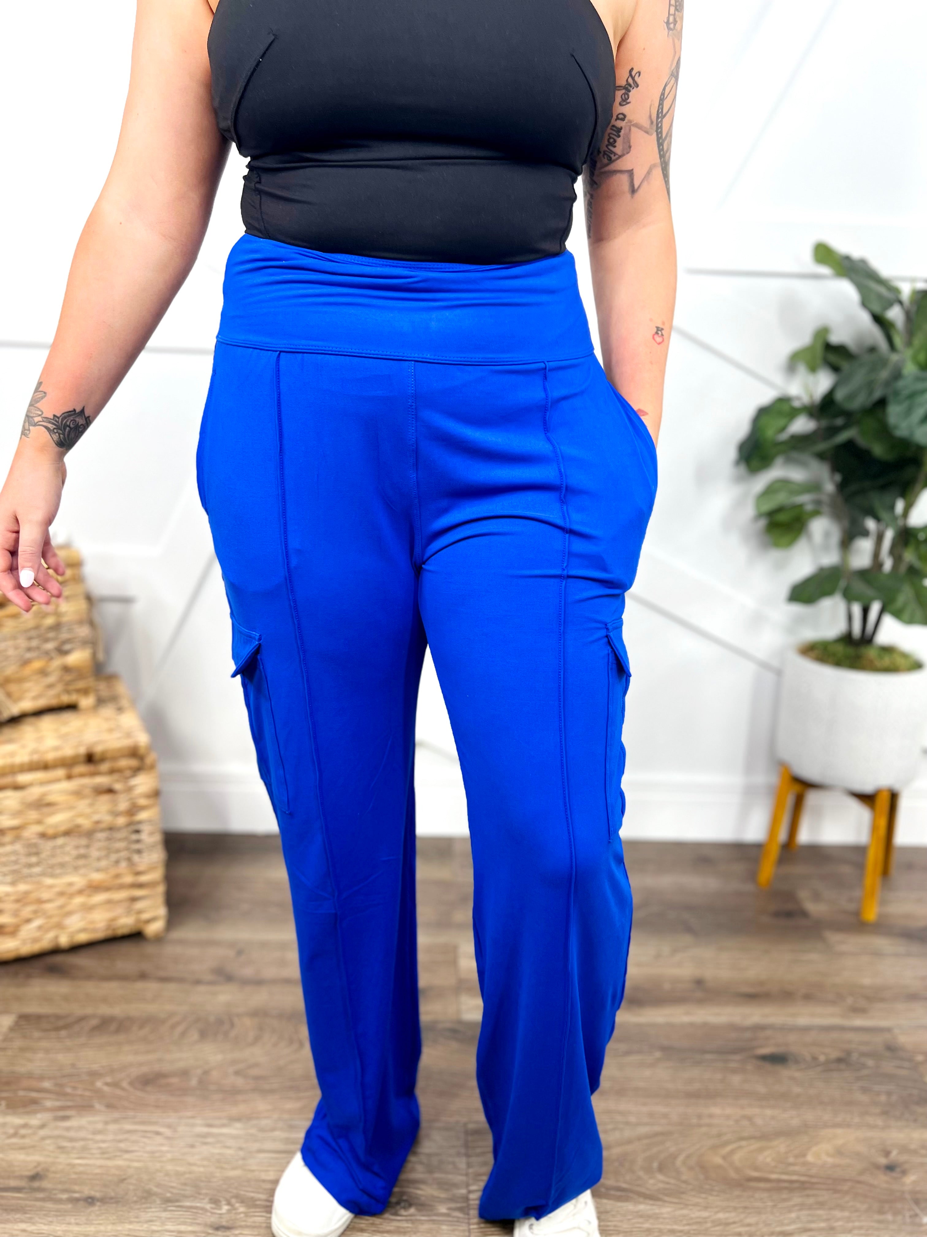RESTOCK : Kim Possible Cargo Pants-150 PANTS-Rae Mode-Heathered Boho Boutique, Women's Fashion and Accessories in Palmetto, FL