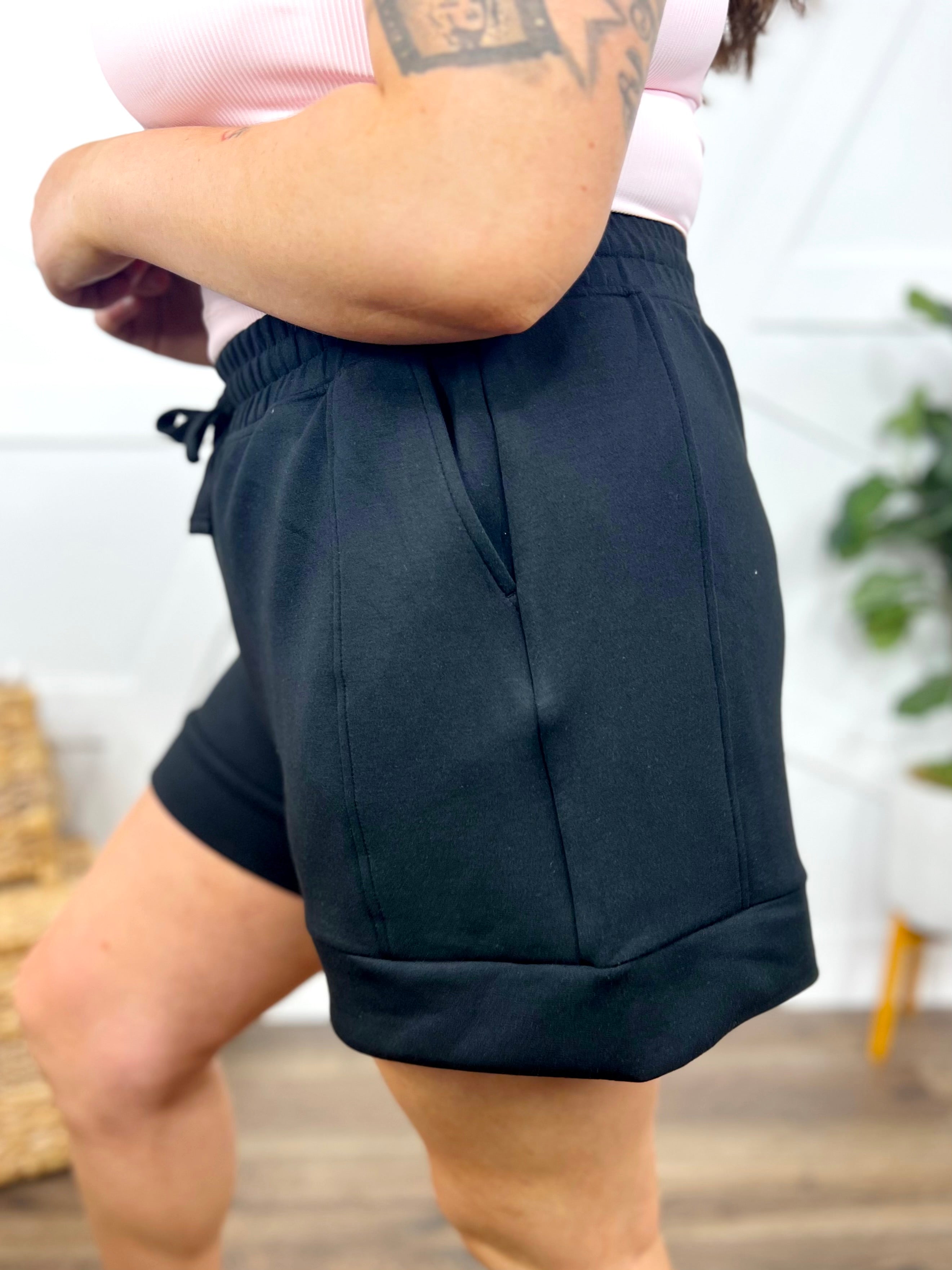 Scuba Shorts-160 SHORTS-Rae Mode-Heathered Boho Boutique, Women's Fashion and Accessories in Palmetto, FL