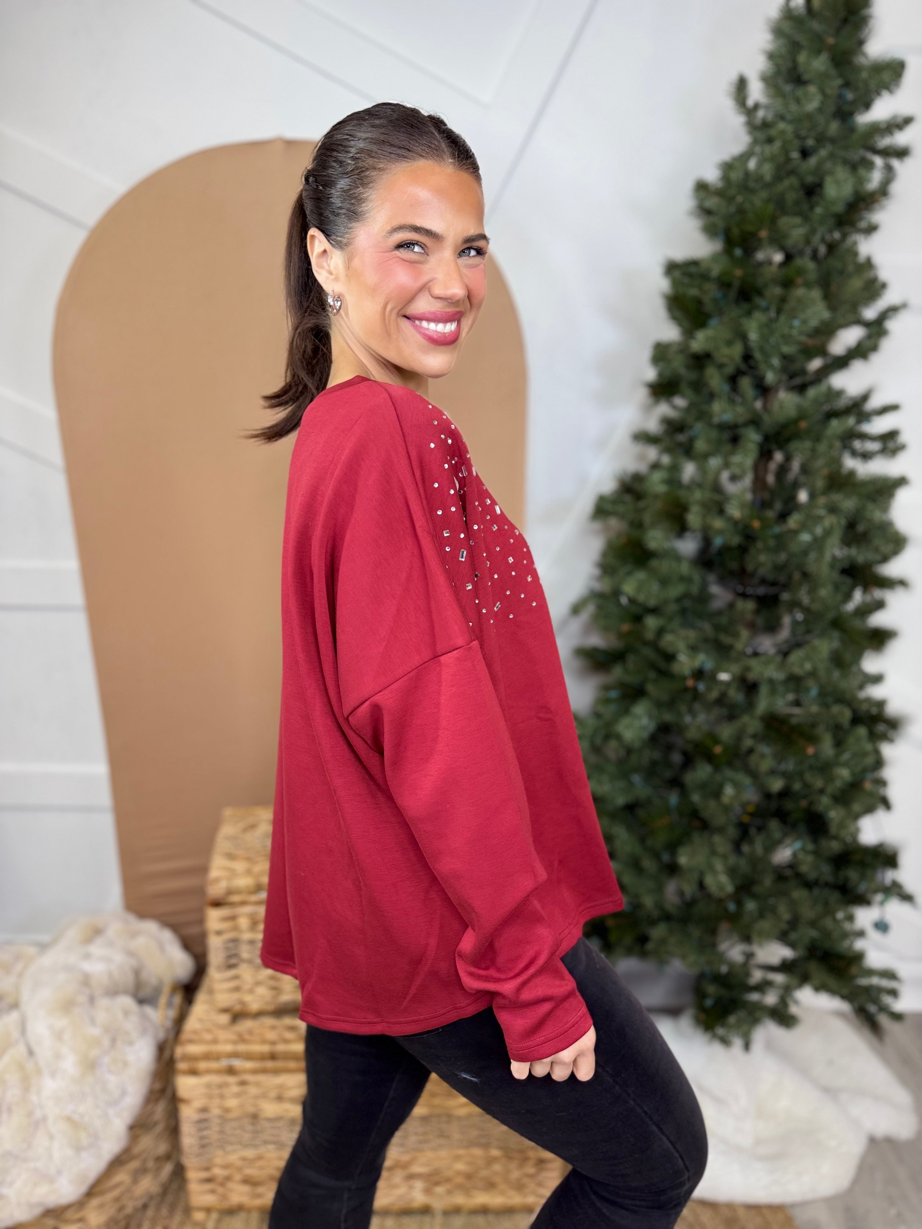 New Standards Tunic Top-120 LONG SLEEVE TOPS-SPIN USA-Heathered Boho Boutique, Women's Fashion and Accessories in Palmetto, FL