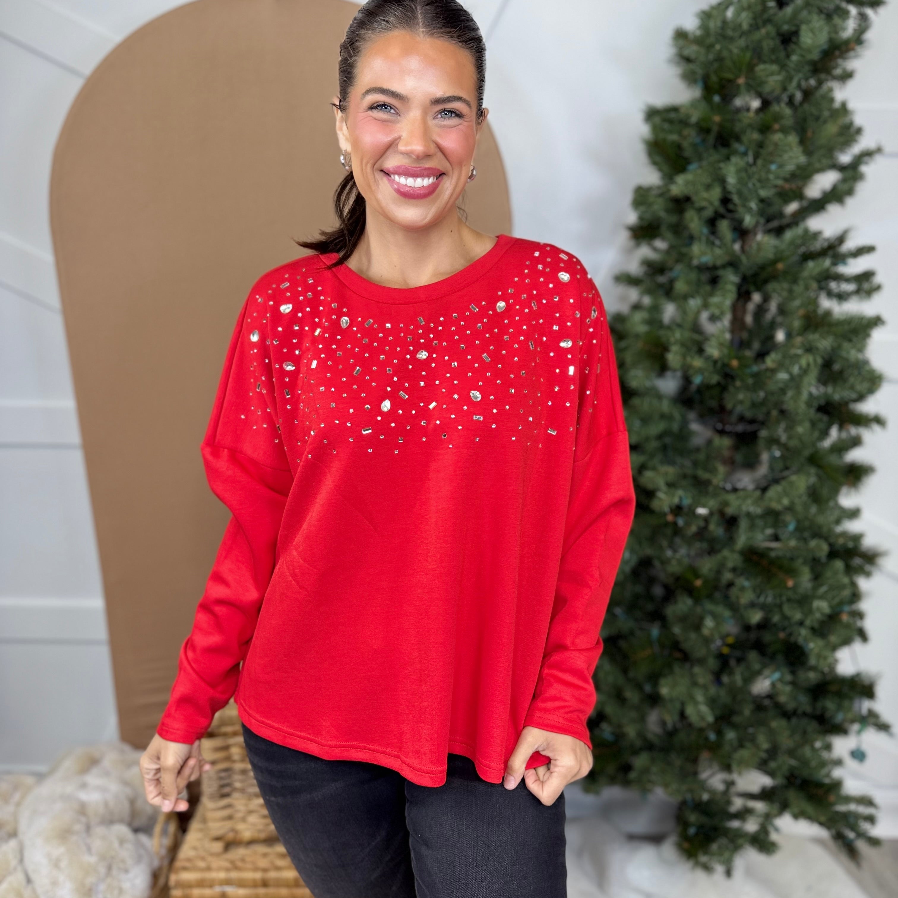 New Standards Tunic Top-120 LONG SLEEVE TOPS-SPIN USA-Heathered Boho Boutique, Women's Fashion and Accessories in Palmetto, FL