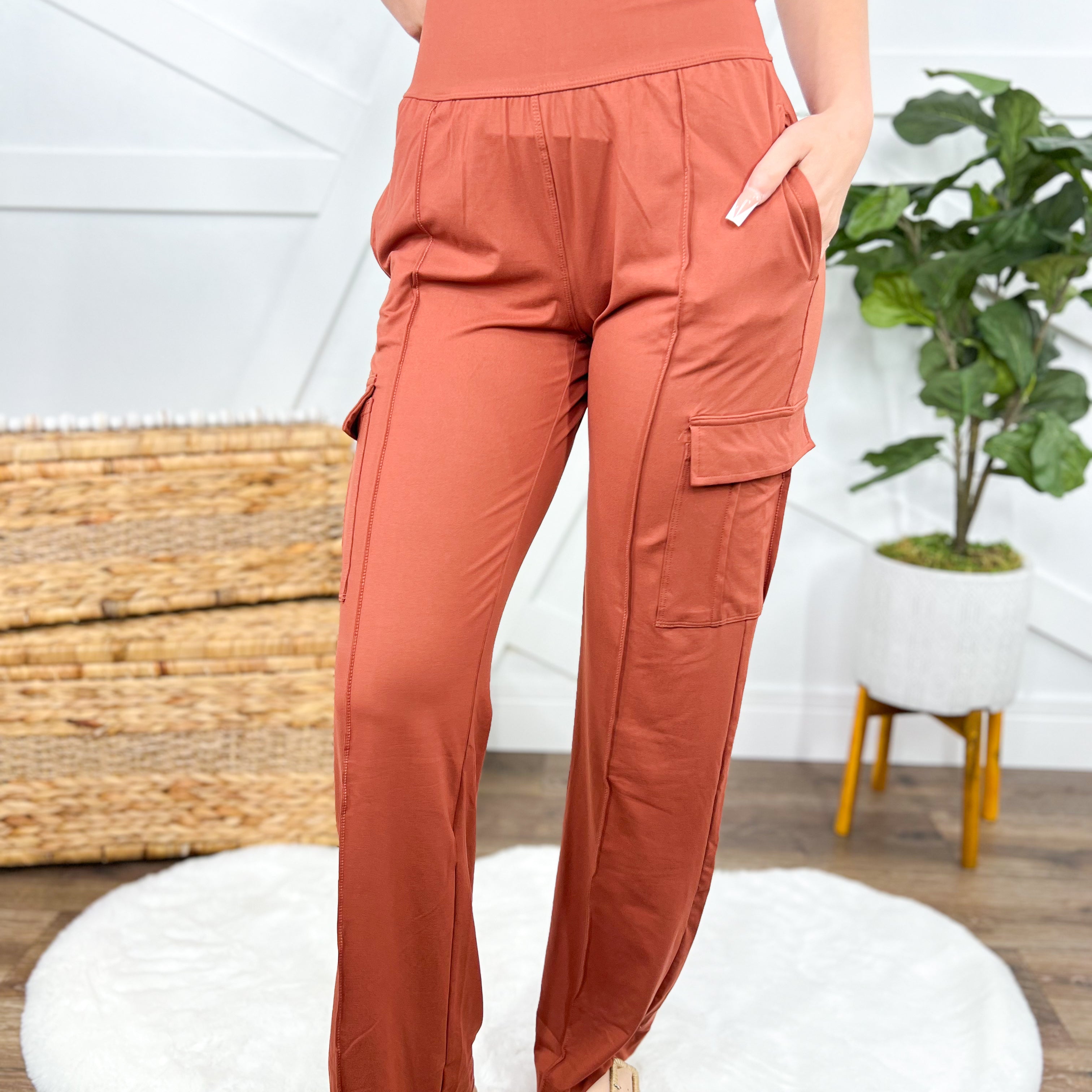 RESTOCK : Kim Possible Cargo Pants-150 PANTS-Rae Mode-Heathered Boho Boutique, Women's Fashion and Accessories in Palmetto, FL