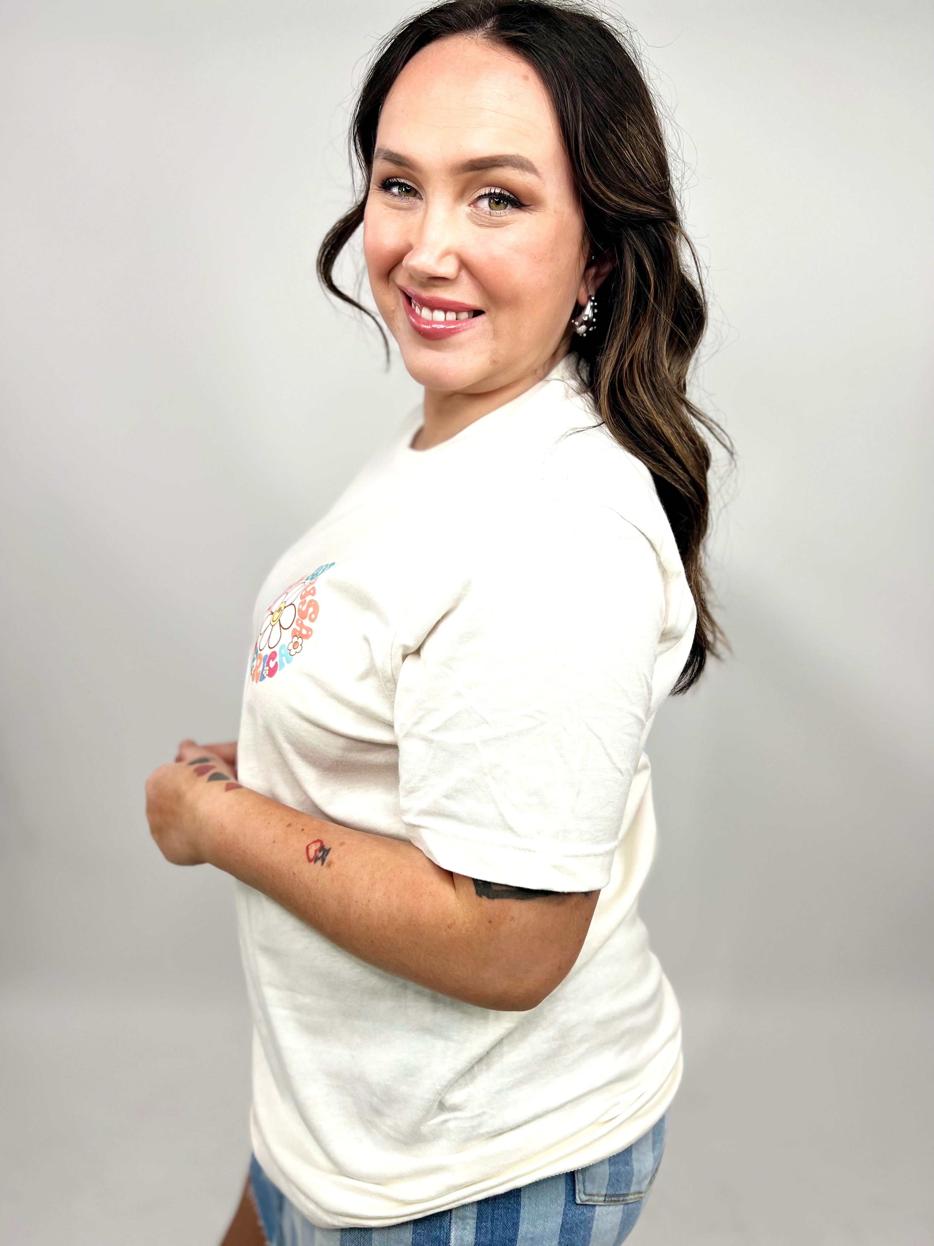 USA Retro Rainbow Graphic Tee-130 Graphic Tees-Heathered Boho-Heathered Boho Boutique, Women's Fashion and Accessories in Palmetto, FL