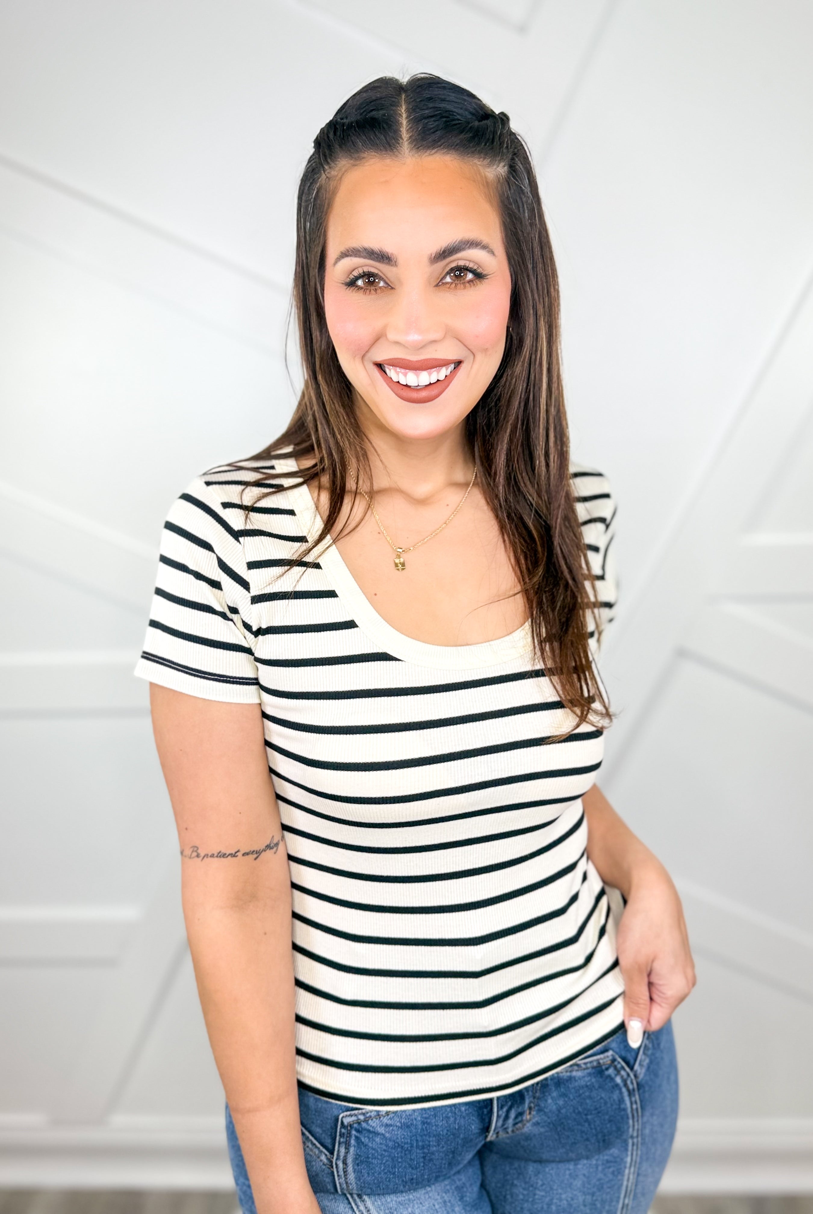 Restock: Casual Hangout Top-110 SHORT SLEEVE TOP-White Birch-Heathered Boho Boutique, Women's Fashion and Accessories in Palmetto, FL