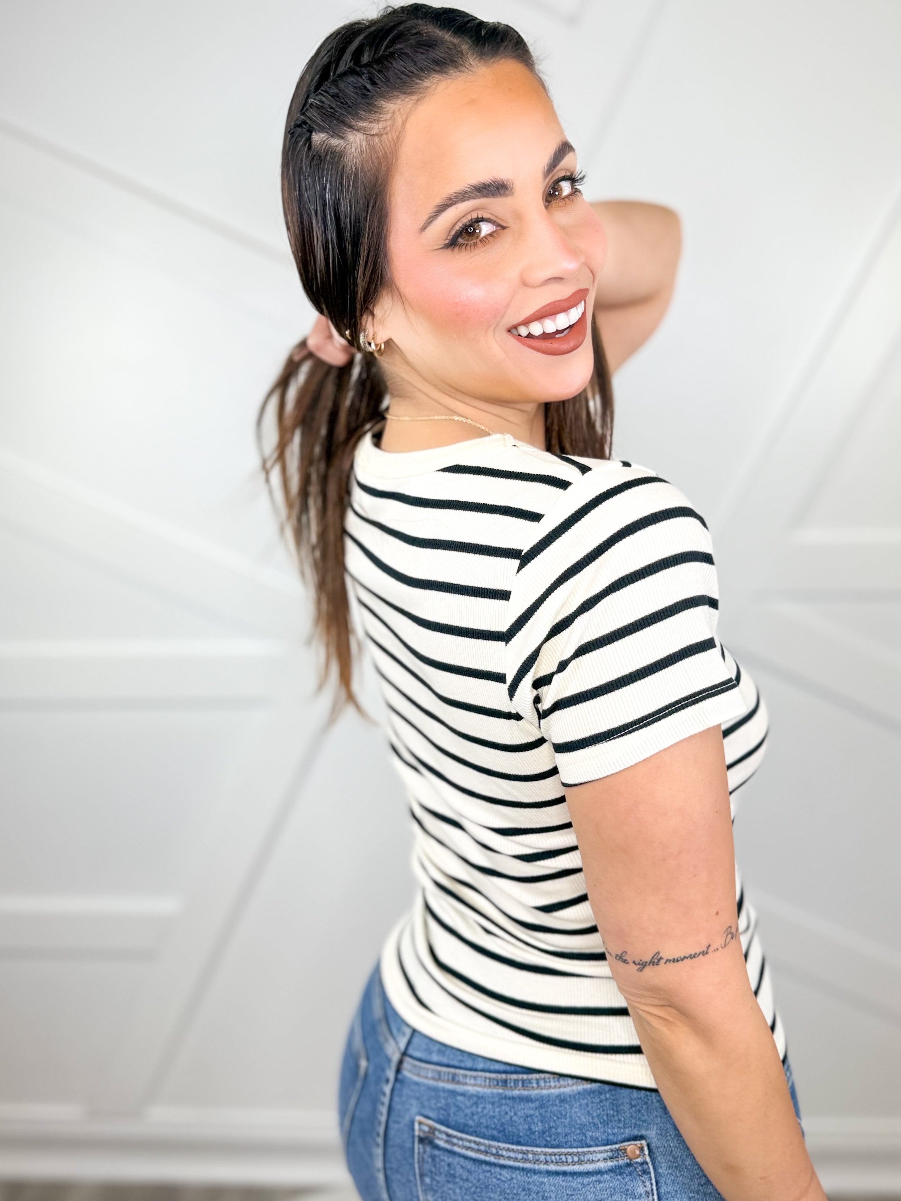 Restock: Casual Hangout Top-110 SHORT SLEEVE TOP-White Birch-Heathered Boho Boutique, Women's Fashion and Accessories in Palmetto, FL