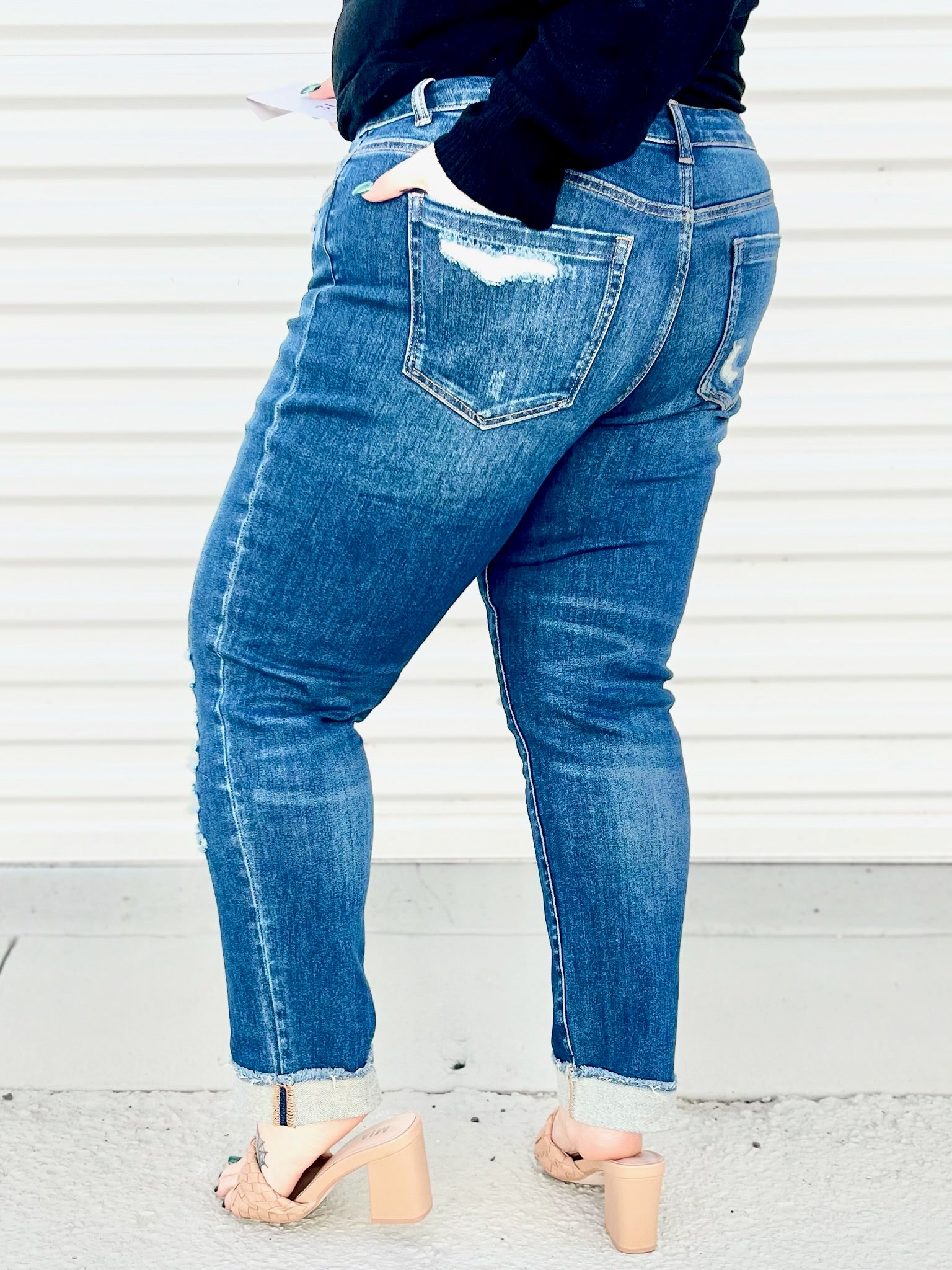 Get With It Boyfriend Jeans by Mica Denim-190 Jeans-Mica Denim-Heathered Boho Boutique, Women's Fashion and Accessories in Palmetto, FL