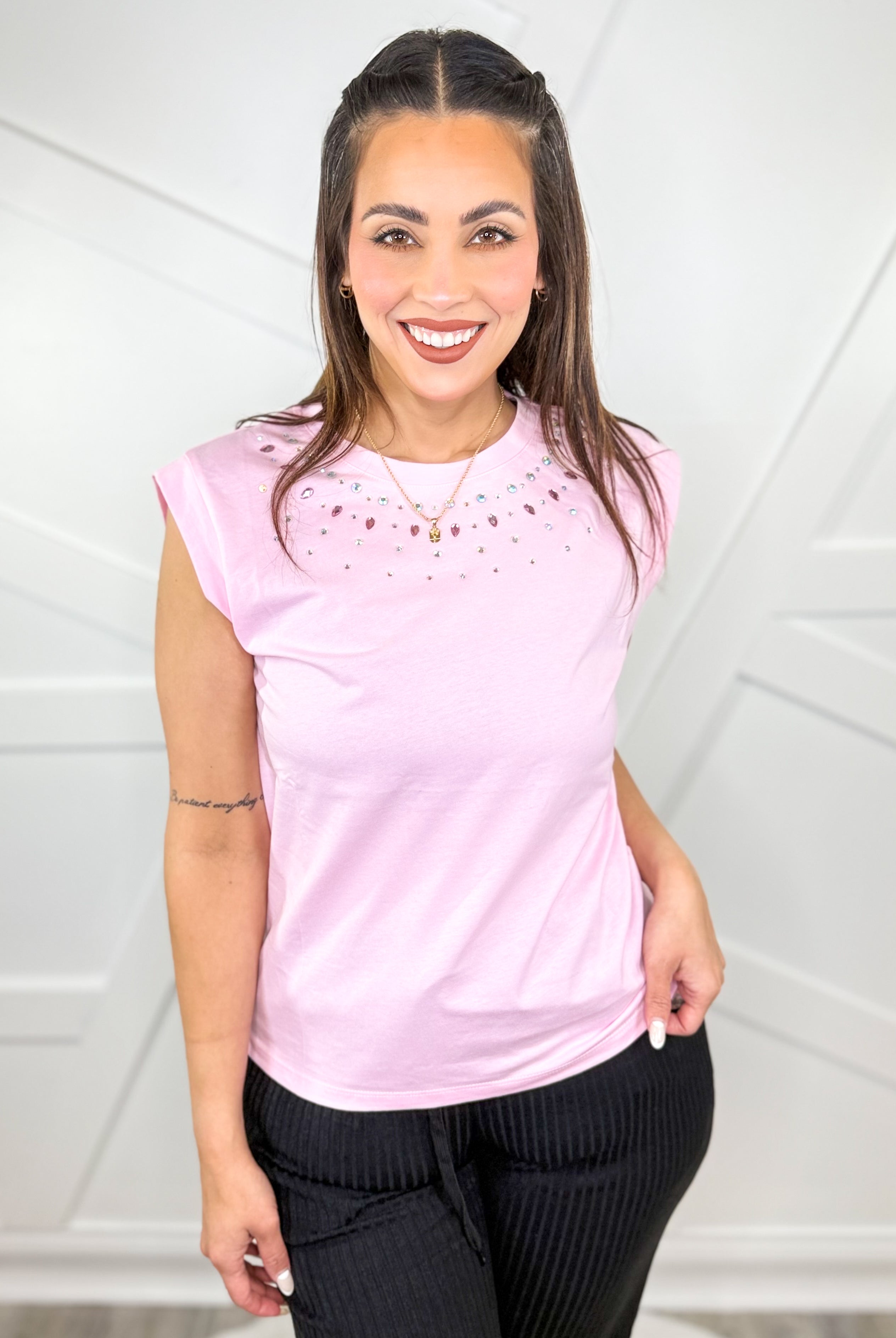 If the Crown Fits Top-110 SHORT SLEEVE TOP-White Birch-Heathered Boho Boutique, Women's Fashion and Accessories in Palmetto, FL