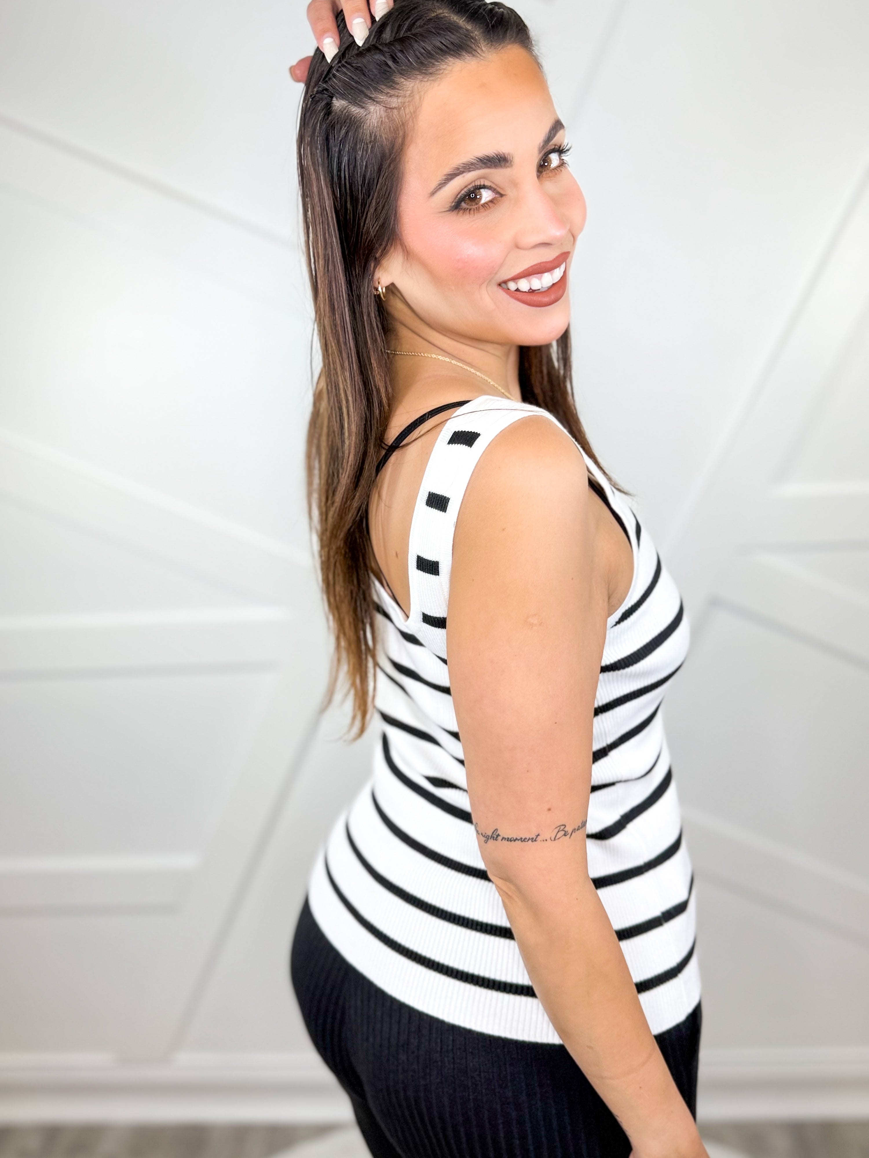 Nautical Tank Top-100 TANK/CROP TOPS-White Birch-Heathered Boho Boutique, Women's Fashion and Accessories in Palmetto, FL