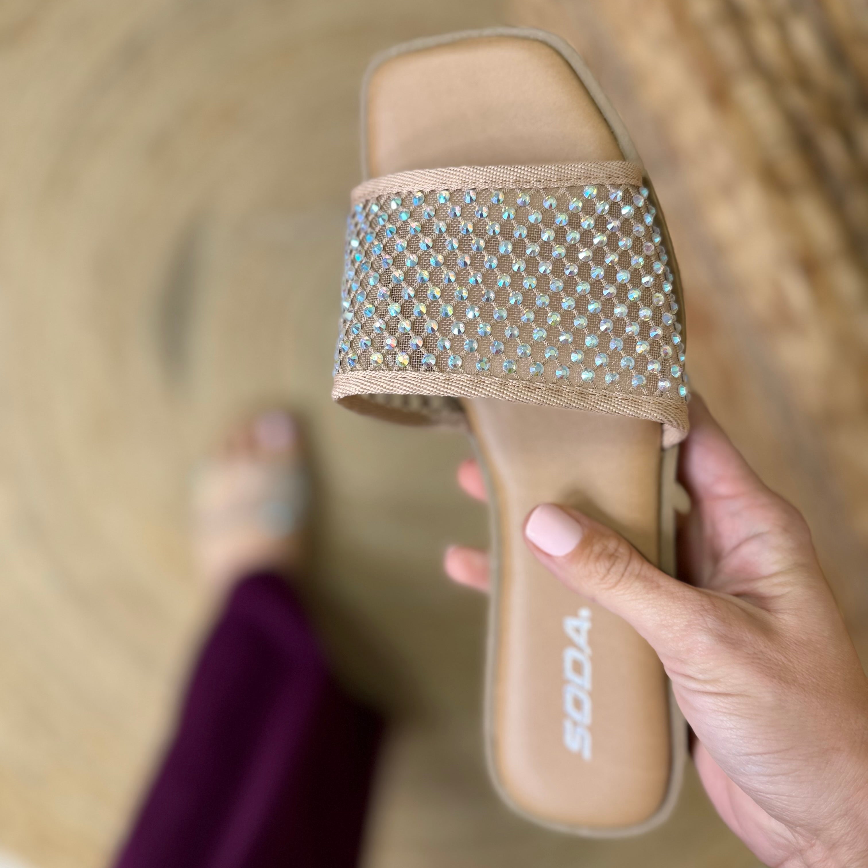 Indie Iridescent Slides-350 SHOES-FORTUNE DYNAMIC-Heathered Boho Boutique, Women's Fashion and Accessories in Palmetto, FL