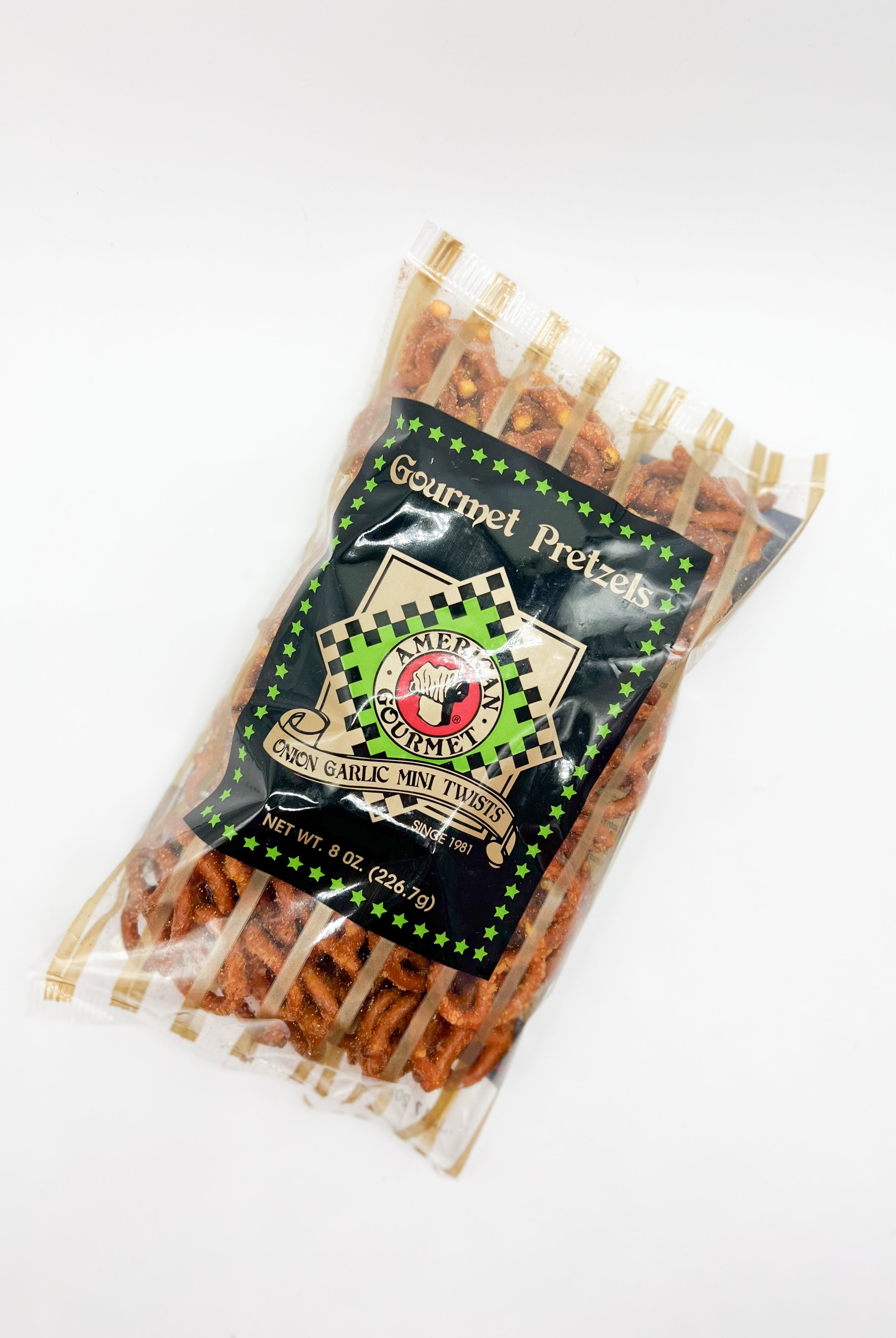 Gourmet Onion Garlic Pretzels-340 Other Accessories-American Gourmet of Snacks-Heathered Boho Boutique, Women's Fashion and Accessories in Palmetto, FL